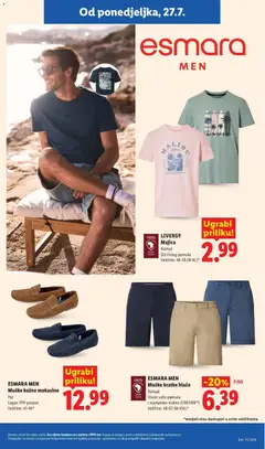 ESMARA MEN Muške kratke hlače, Komad Visoki udio pamuka i elastansko vlakno (CREORA™) Veličine: 48-62 (M-XXL)* - Pregled kataloga iz trgovine Lidl, vrijedi od 23.07.2026 | Stranica: 35