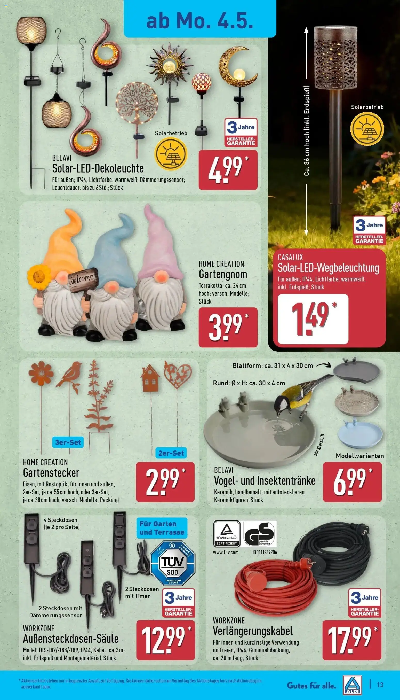 Aldi Wochenangebote – gültig ab 04.05.2026 | Seite: 14 | Produkte: Kabel, Belavi, Home creation