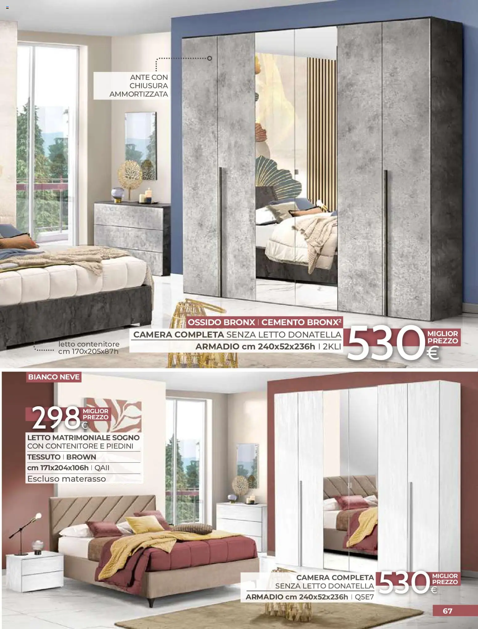 Volantino Mondo Convenienza del 01/09/2026 | Pagina: 69 | Prodotti: Letto matrimoniale, Letto, Armadio, Cemento