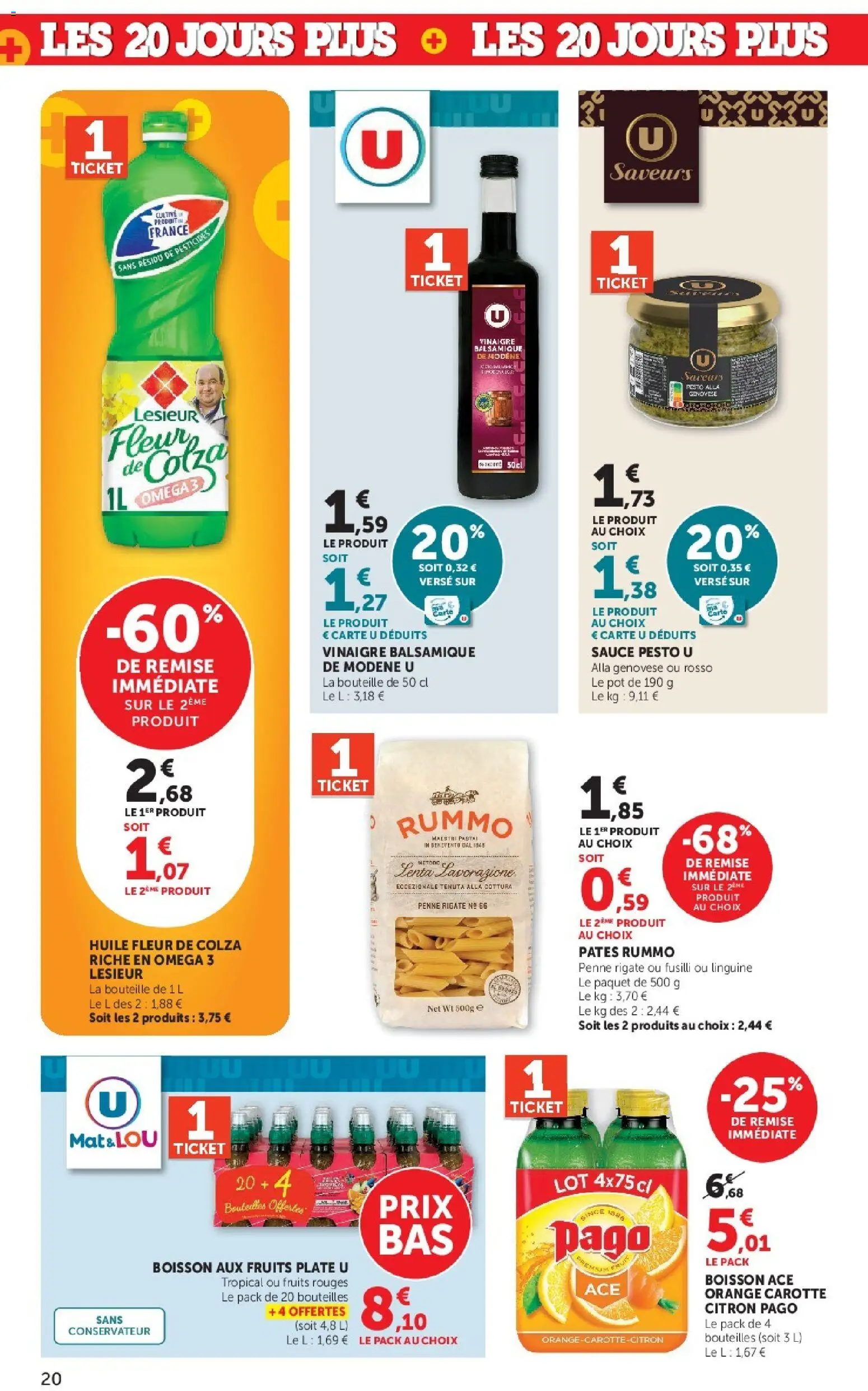 {H1} | Page: 20 | Produits: Boisson aux fruits, Oméga, Fruits, Pâtes