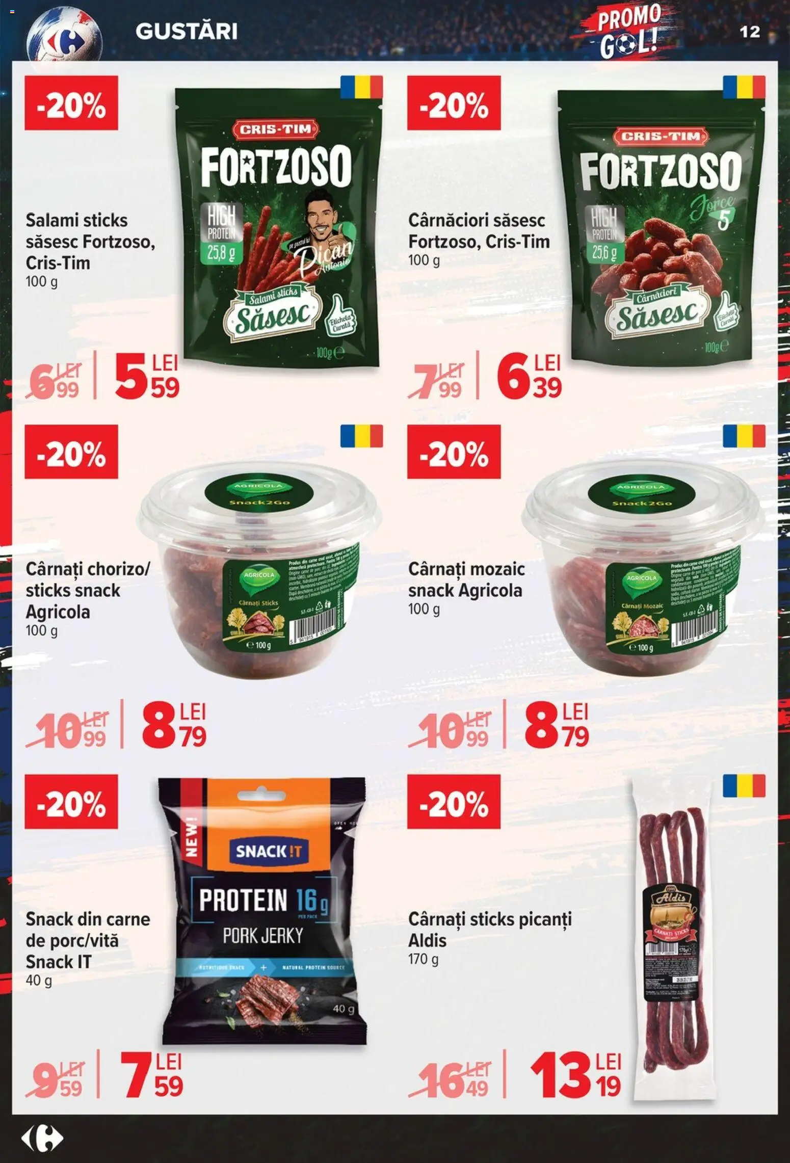 Noul catalog Carrefour – valabil de la 03.06.2026 | Pagină: 12 | Produse: Cârnați
