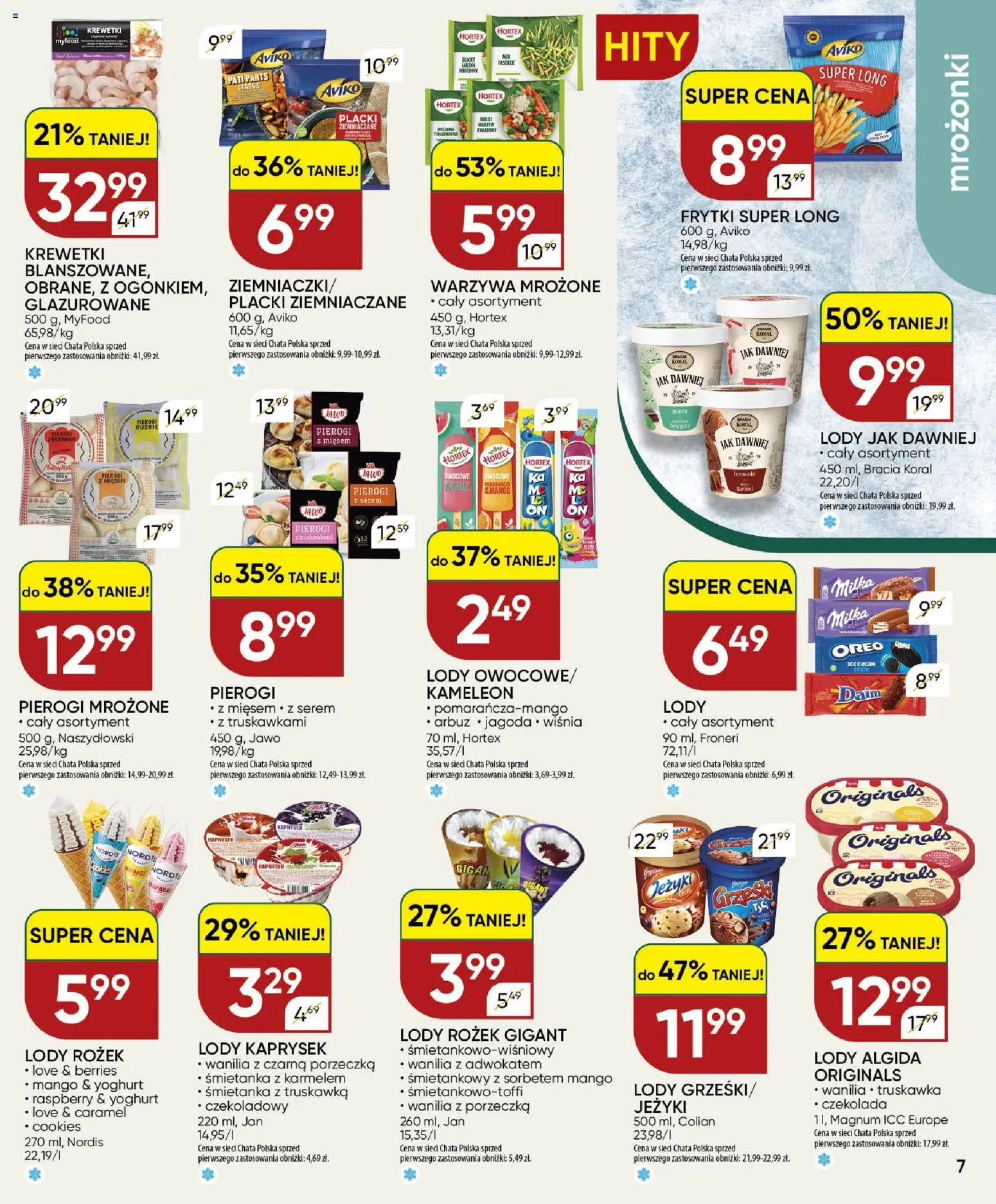 Chata Polska gazetka od 27.08.2026 | Strona: 7 | Produkty: Serem, Mrożonki, Pierogi, Pierogi ruskie