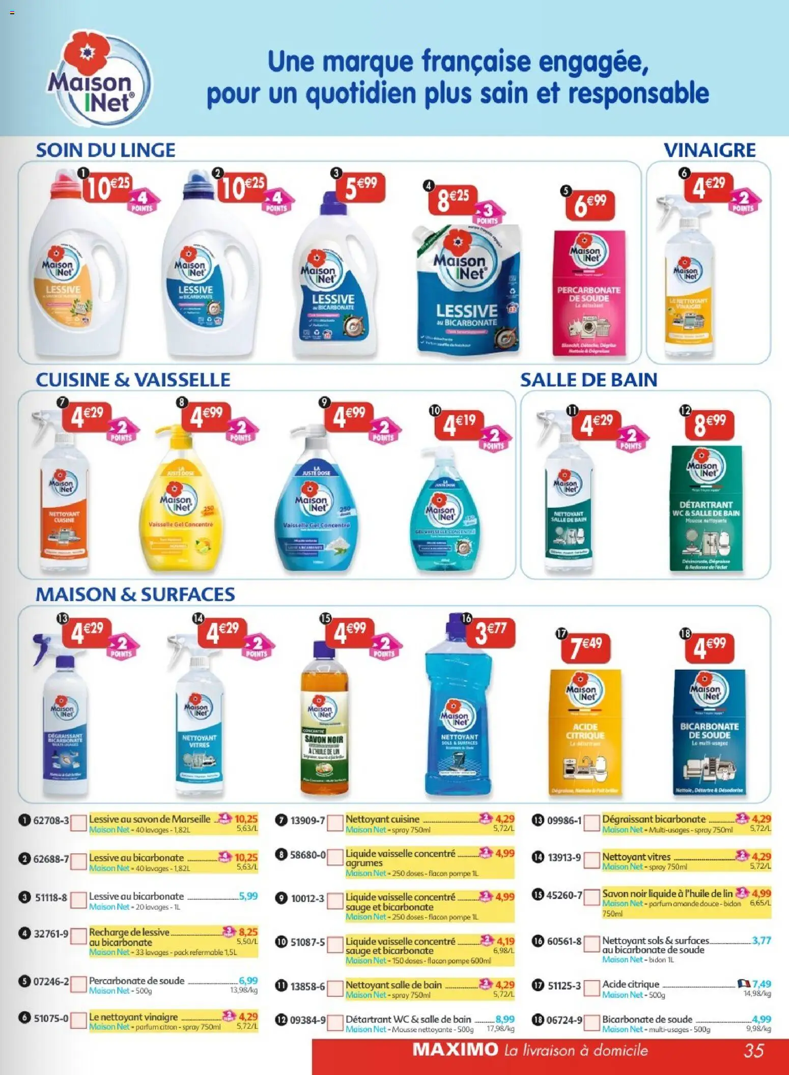 {H1} | Page: 35 | Produits: Acide citrique, Citron, Liquide vaisselle, Vinaigre