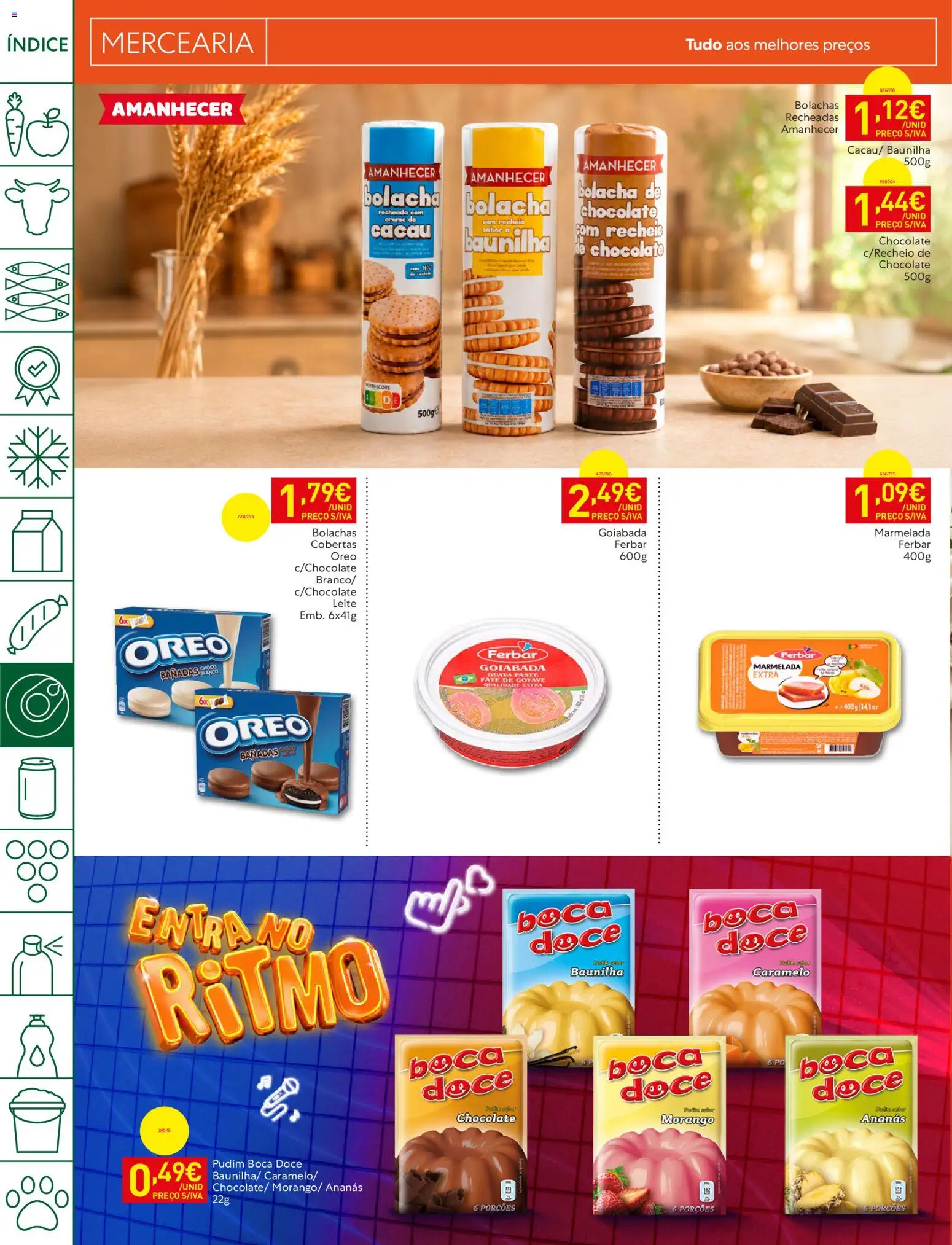 Recheio folheto │ válido de 18/08/2026 | Página: 20 | Produtos: Marmelada, Pudim, Leite, Chocolate