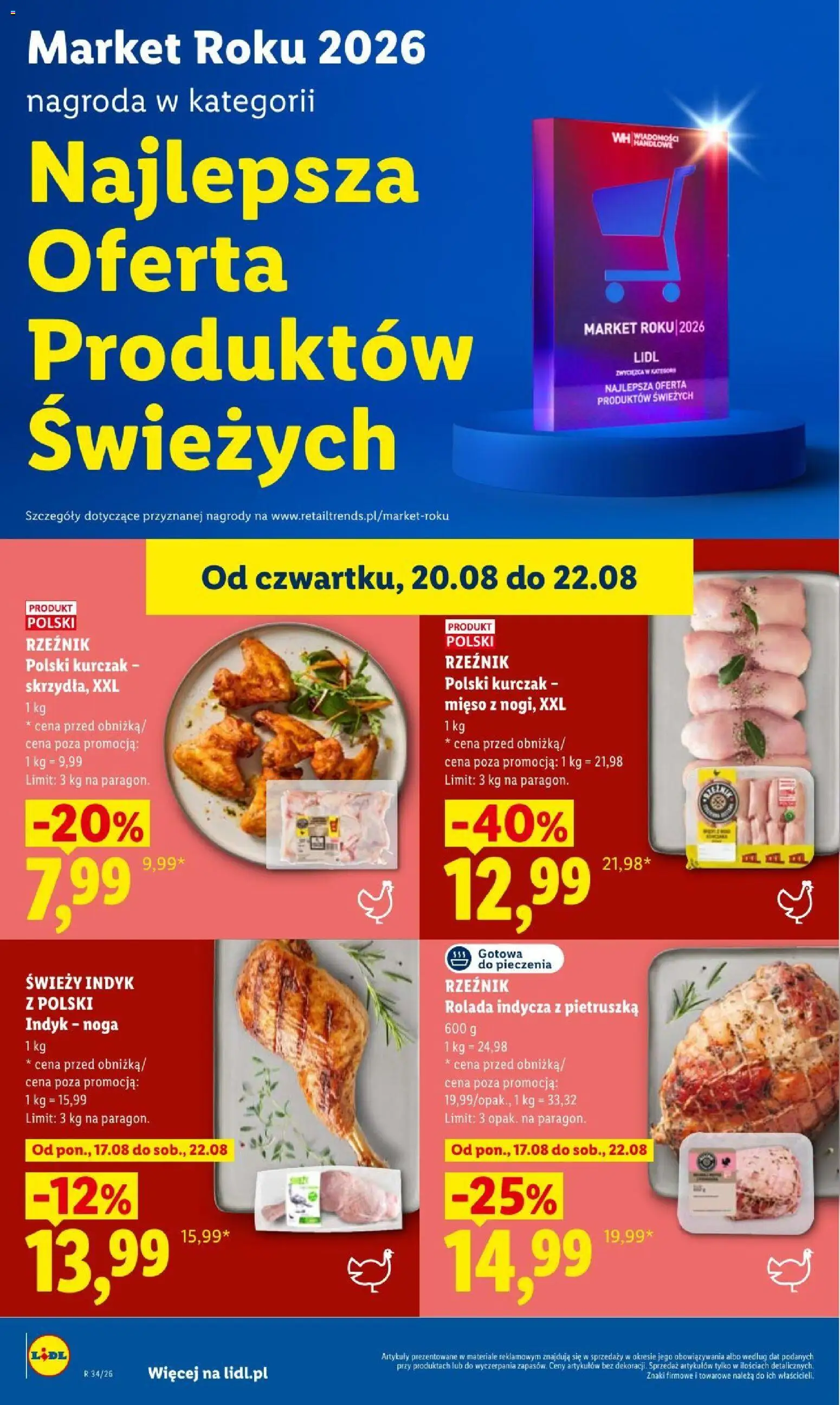 Lidl gazetka od 20.08.2026 | Strona: 66 | Produkty: Pietruszka, Kurczak, Mięso, Rolada