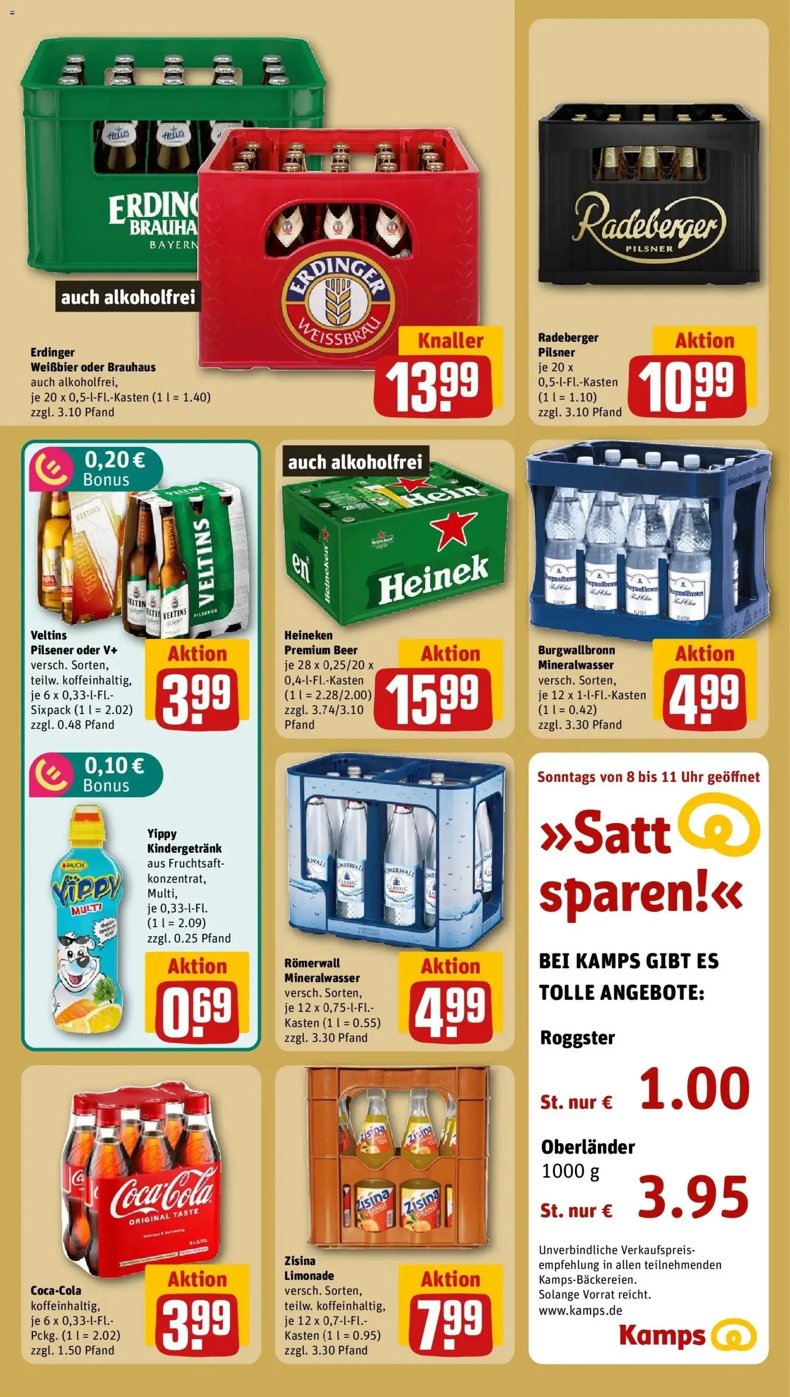 REWE Prospekt ab 17.08.2026 zum Blättern » Angebote | Seite: 15 | Produkte: Weißbier, Limonade, Uhr, Veltins