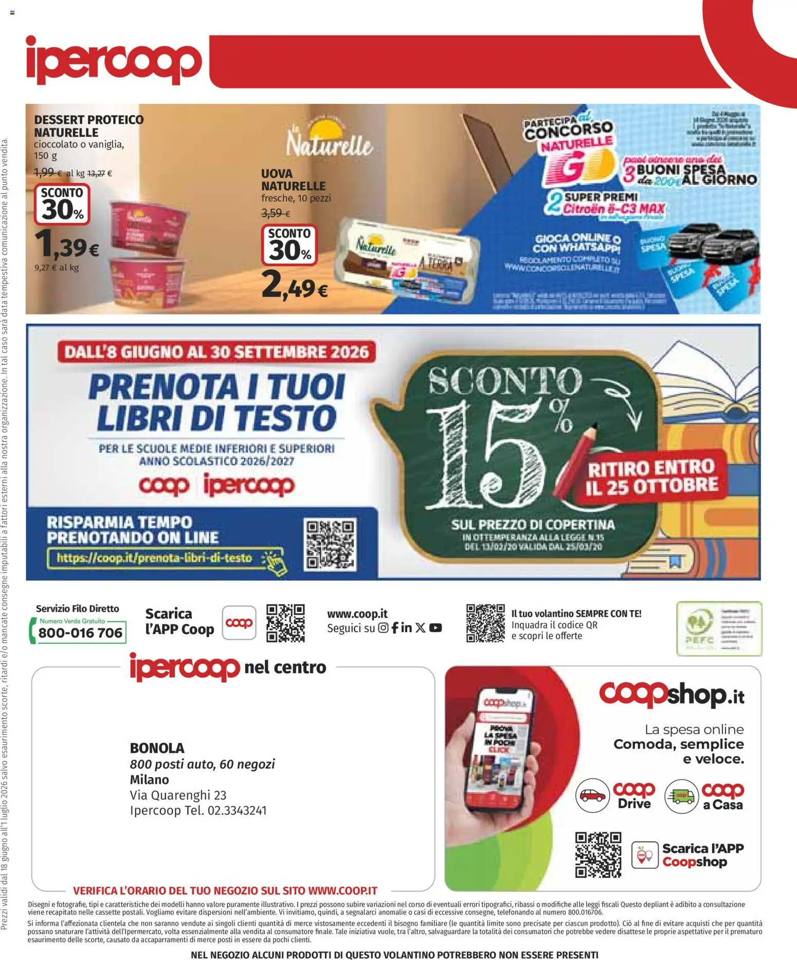 Volantino Ipercoop del 18.06.2026 | Pagina: 42 | Prodotti: Uova, Cioccolato, Tè, Data