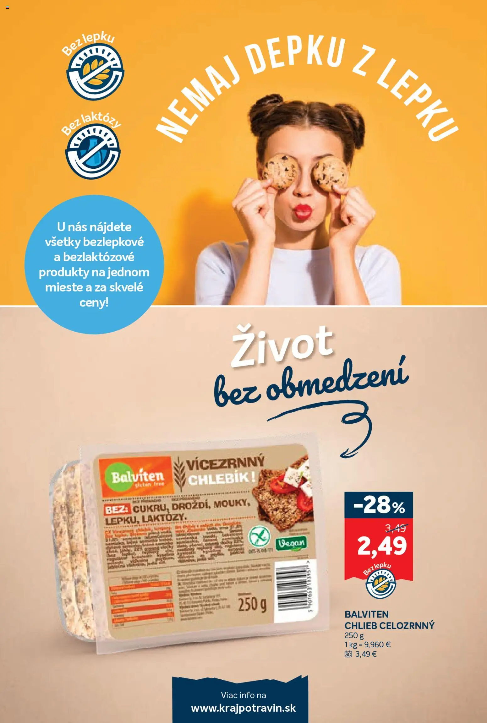 Nové Kraj akcie – leták je platný od 22.10.2026 | Strana: 16 | Produkty: Chlieb