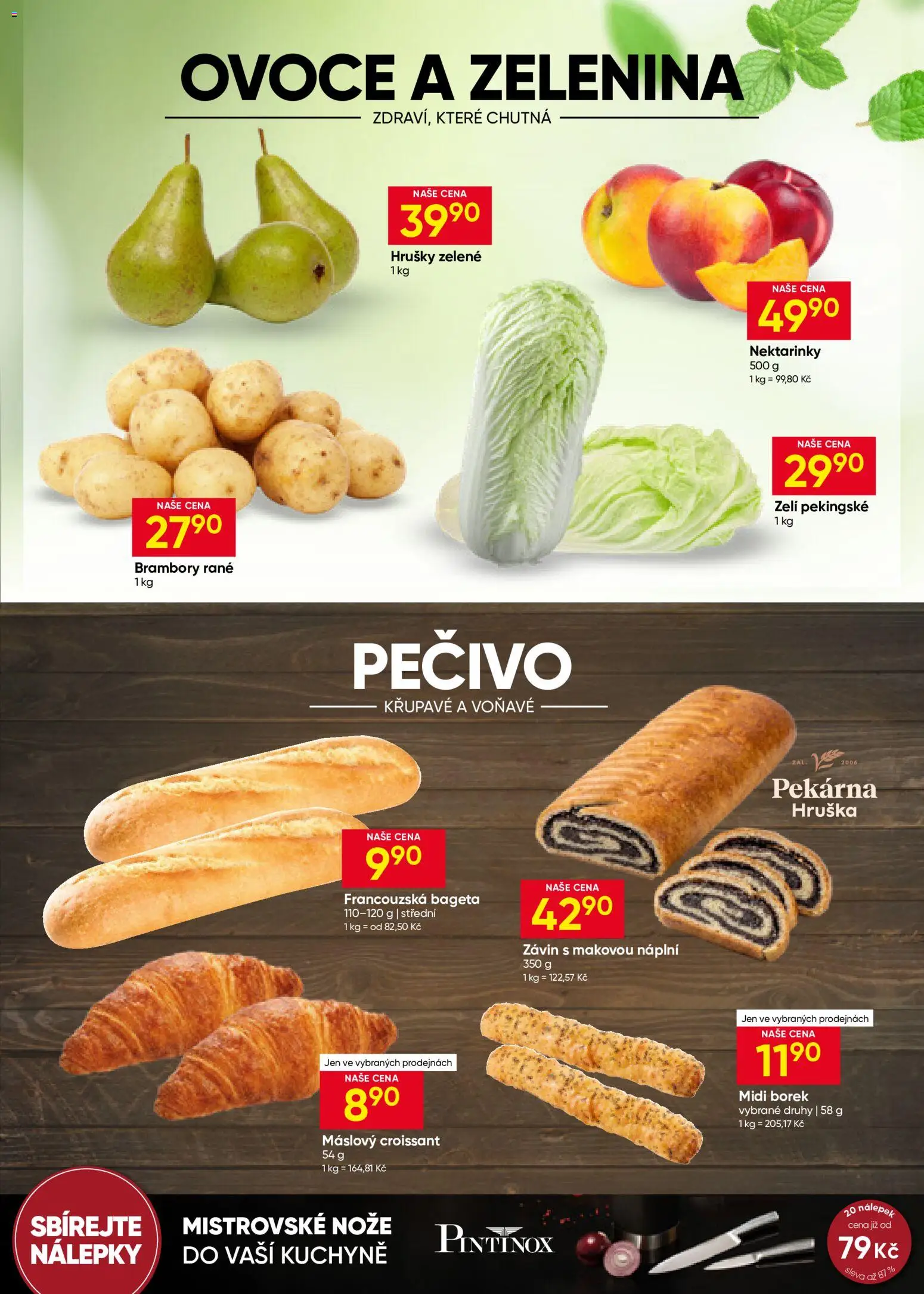 Hruška leták od 20.05.2026 | Strana: 3 | Produkty: Zelí, Nálepky, Croissant, Bageta
