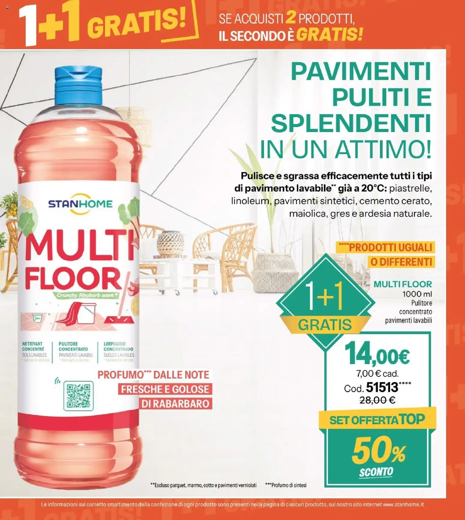Volantino Stanhome del 14/07/2026 | Pagina: 14 | Prodotti: Pavimento, Top, Profumo