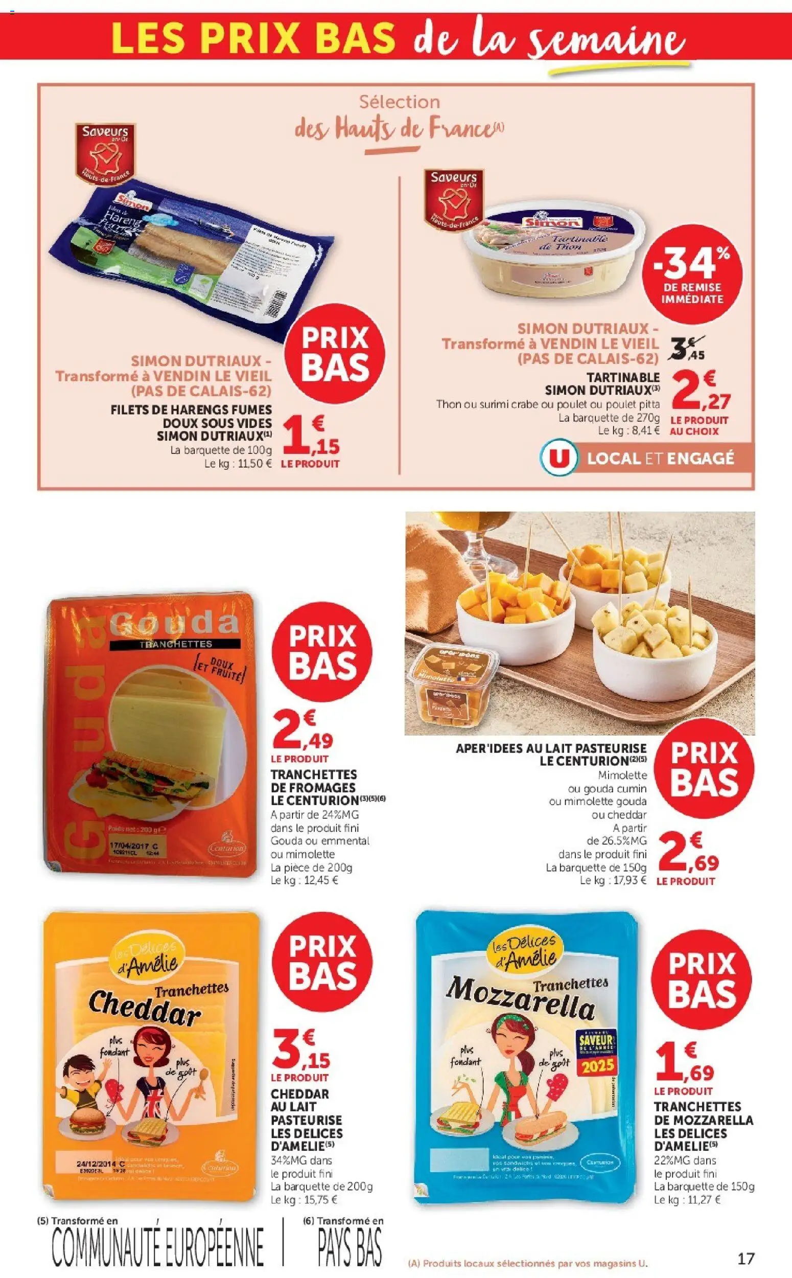 {H1} | Page: 17 | Produits: Emmental, Surimi, Crabe, Gouda