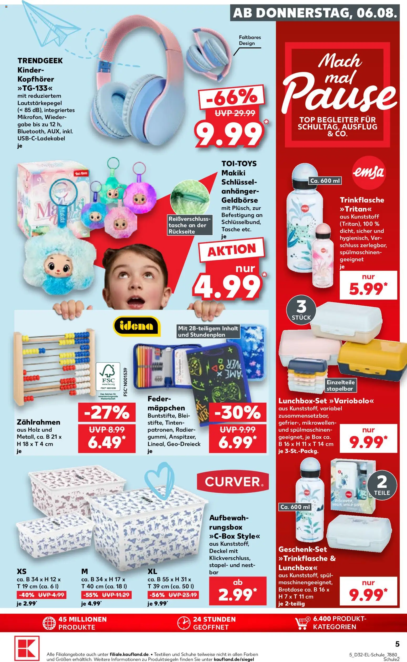 Kaufland Prospekt Kiel – gültig ab 06.08.2026 | Seite: 5 | Produkte: Top, Tasche, Box, Kopfhörer