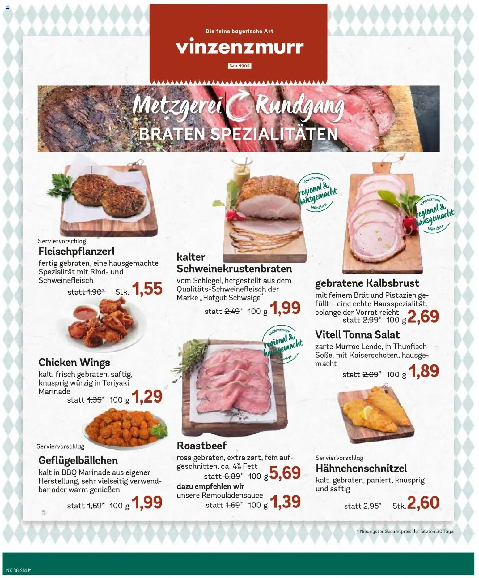 Edeka Prospekt Murnau (ab 14.09.2026) » Angebote Online | Seite: 16 | Produkte: Spezialitäten, Pistazien, Schweinefleisch, Salat