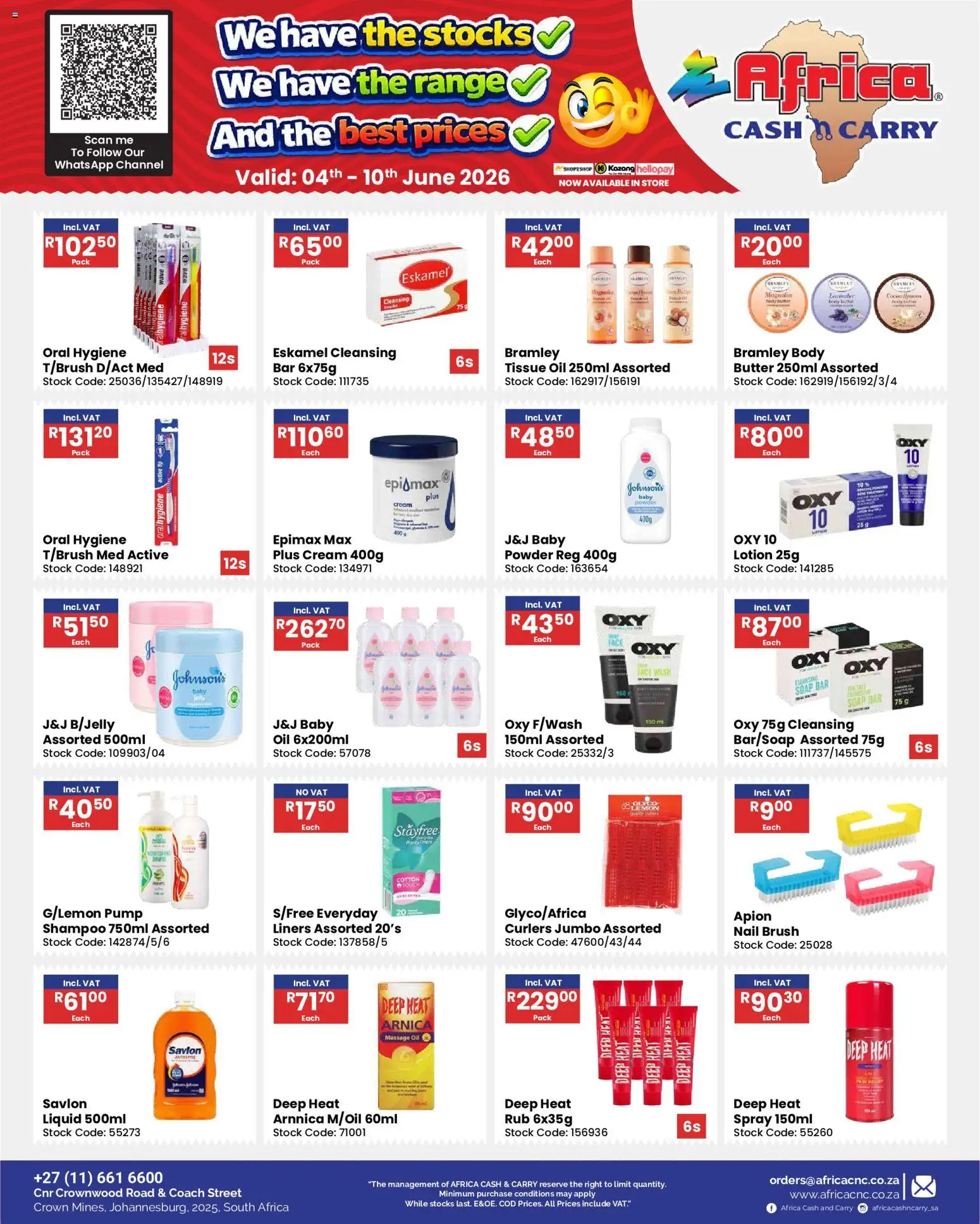 New Africa Cash & Carry catalogue – valid from 04.06.2026 | Page: 65 | Products: Butter, Oil, Powder, Cream