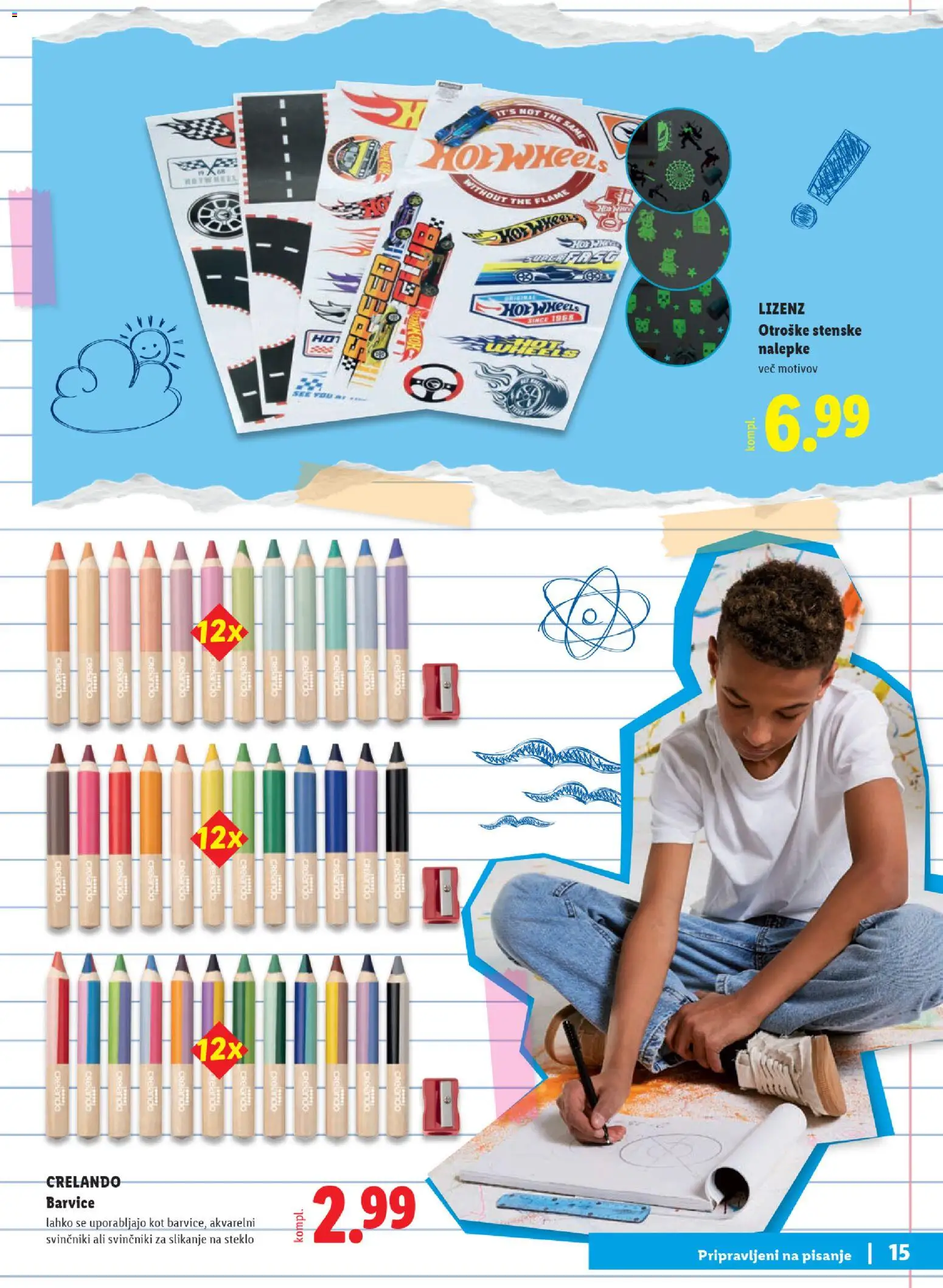 Novi Lidl katalog ponudbe – veljaven od 29.06.2026 | Stran: 15 | Izdelki: Barvice