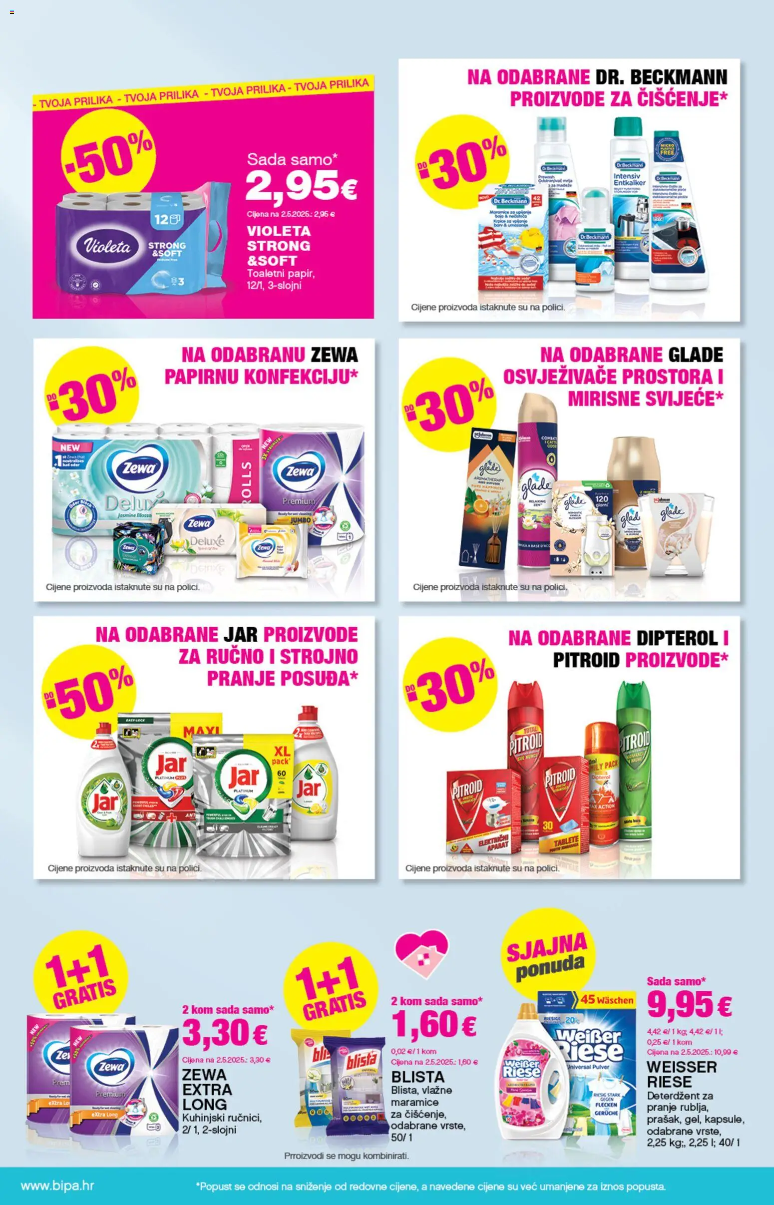 Bipa katalog | vrijedi od 11.06.2026 | Stranica: 20 | Proizvodi: Deterdžent, Jar, Zewa, Violeta