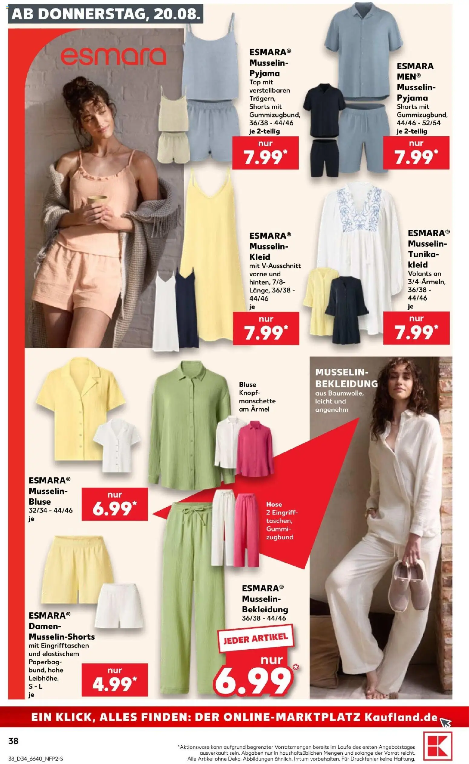 Kaufland Prospekt Stuttgart – gültig ab 20.08.2026 | Seite: 40 | Produkte: Top, Bekleidung, Pyjama, Kleid