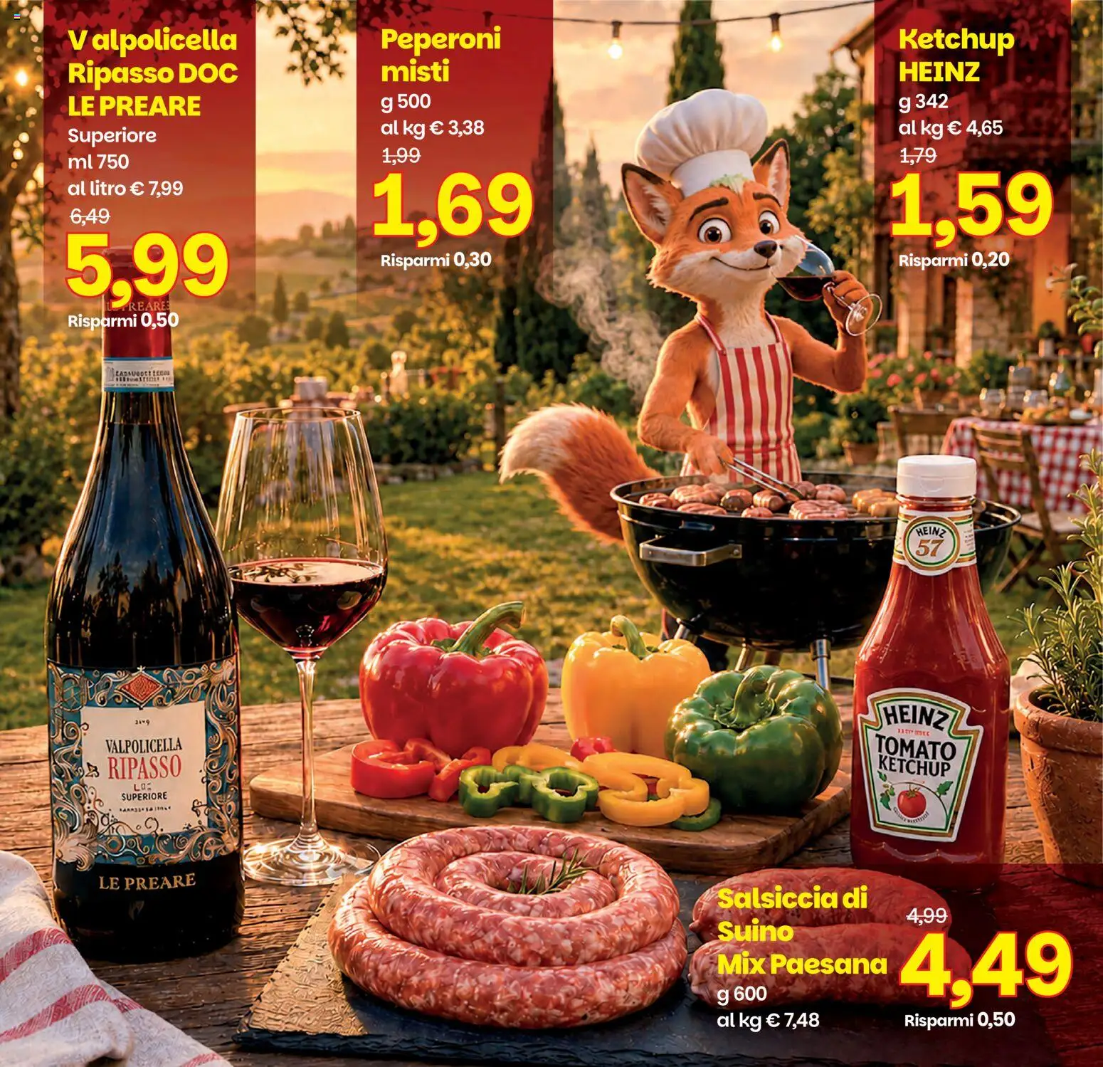 Volantino Prix del 07/08/2026 | Pagina: 12 | Prodotti: Peperoni, Ketchup, Suino, Salsiccia