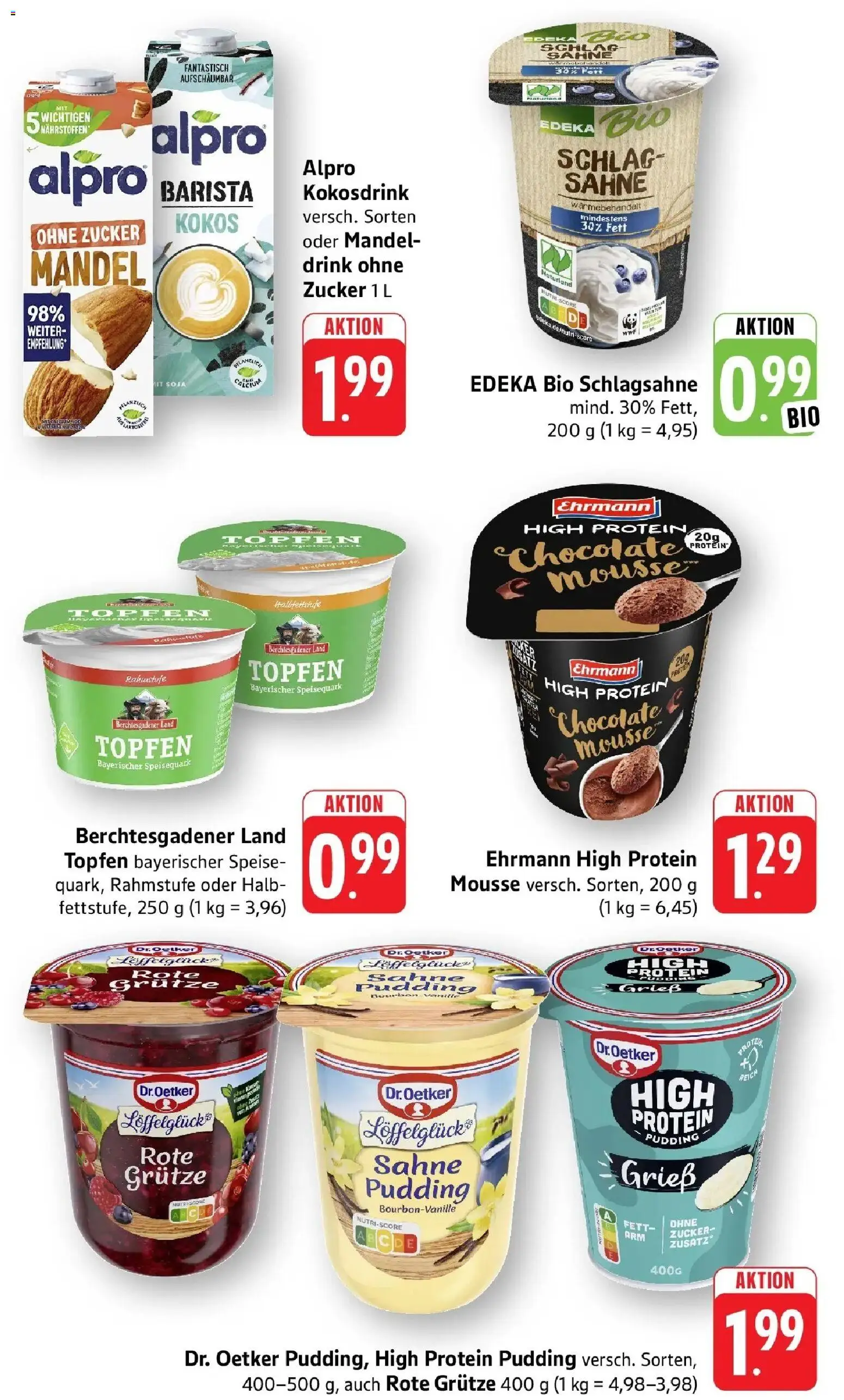 nah & gut Prospekt Offenburg-Zunsweier – gültig ab 12.10.2026 | Seite: 4 | Produkte: High protein pudding, Pudding, Zucker, Speisequark