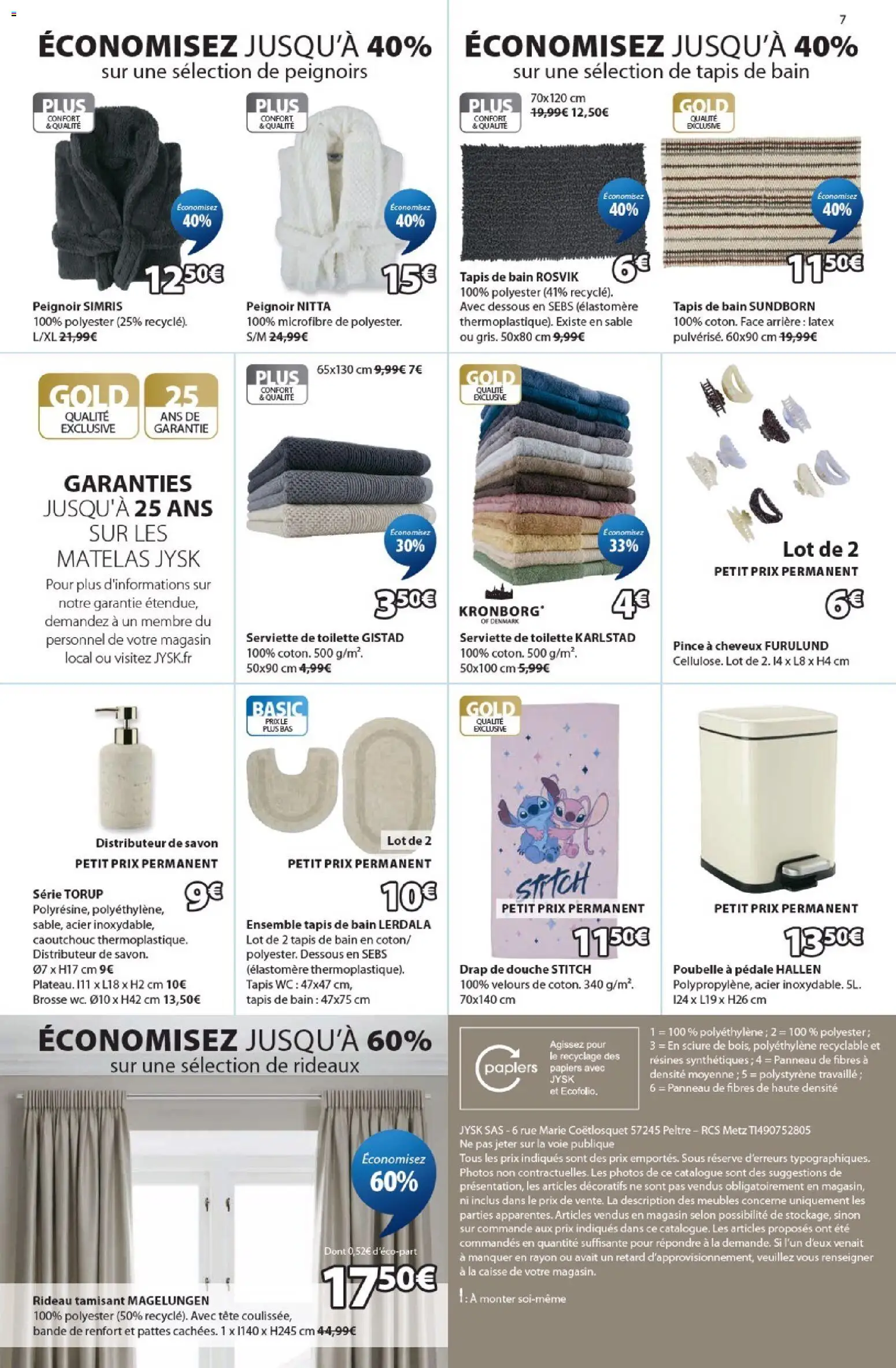 {H1} | Page: 7 | Produits: Tapis de bain, Brosse, Distributeur, Pince à cheveux