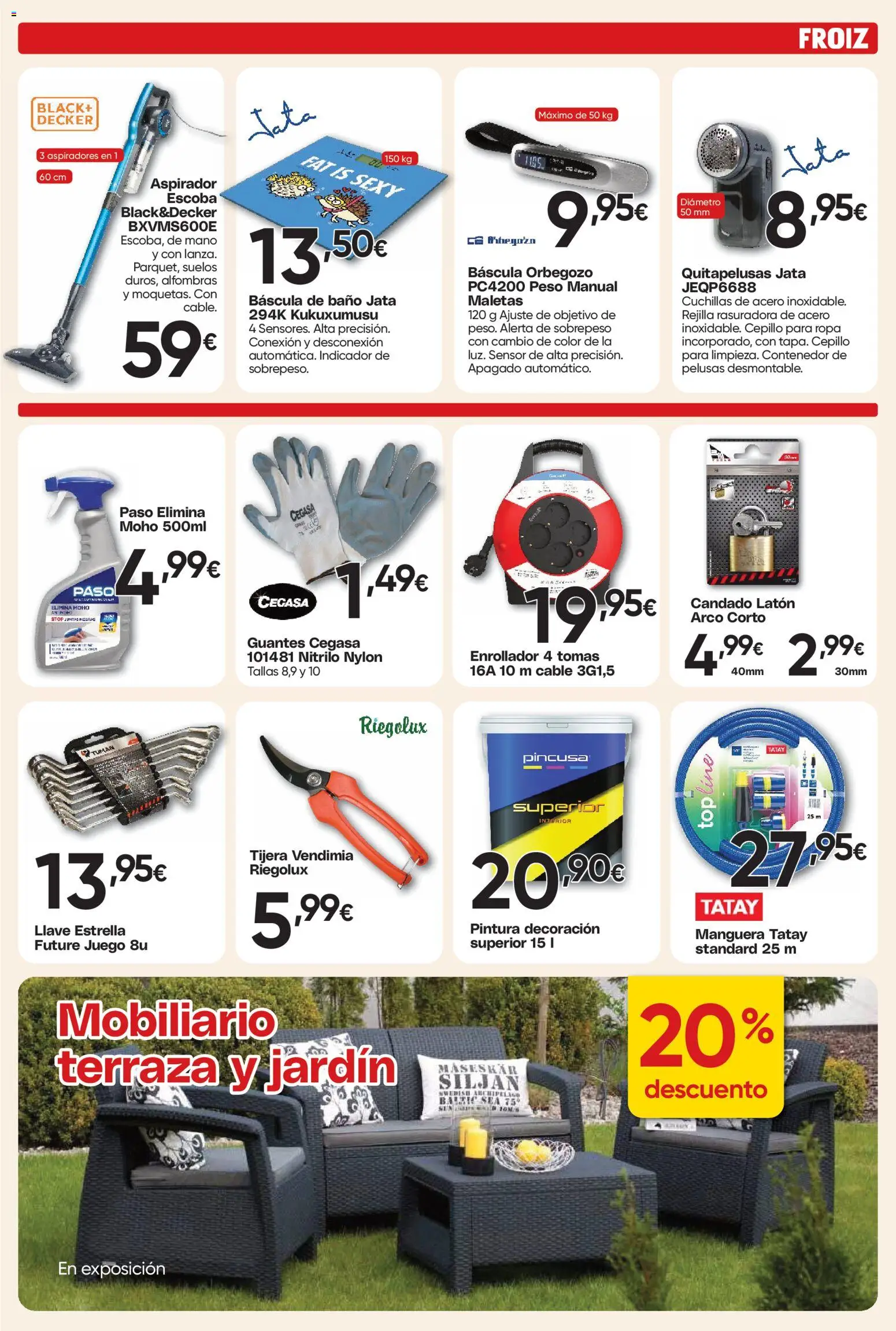 Froiz - Folleto Hiper │ válido desde el 26/08/2026 | Página: 7 | Productos: Escoba, Guantes, Cable, Quitapelusas