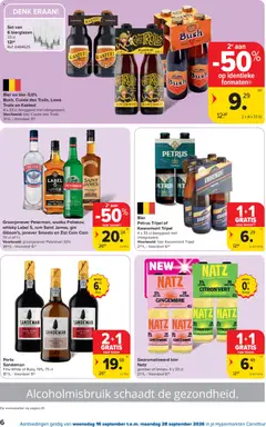 Graanjenever Peterman, wodka Poliakov, whisky Label 5, rum Saint James, gin Gibson's, jenever Smeets en Zizi Coin Coin, 70 cl of 1 L - Voorbeeld van een folder van Carrefour, geldig van 16/09/2026 | Pagina: 6