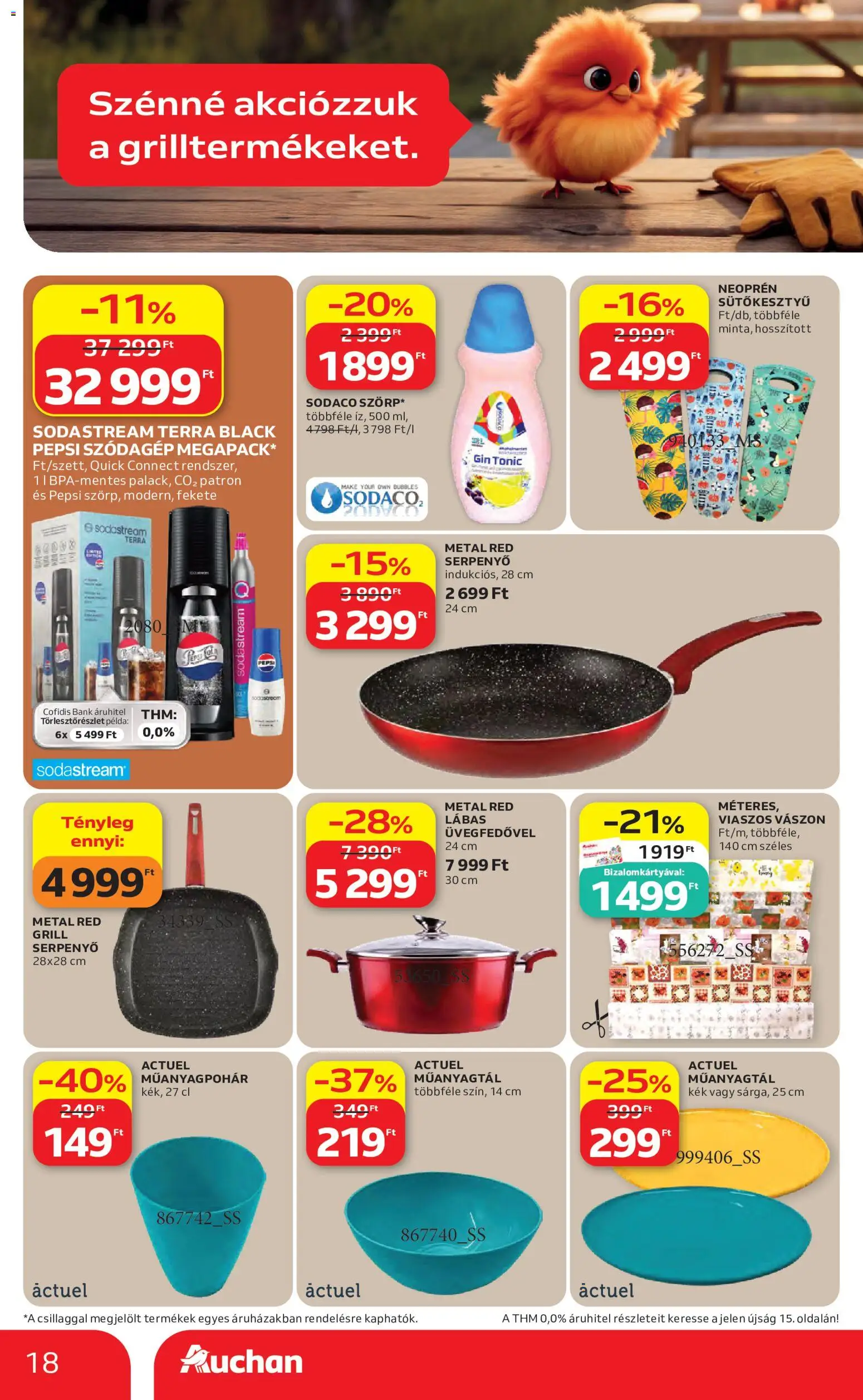 Auchan akciós ujság - amely érvényes a következő dátumtól: 11.06.2026 | Oldal: 18 | Termékek: Tonic, Grill, Serpenyő, Gin