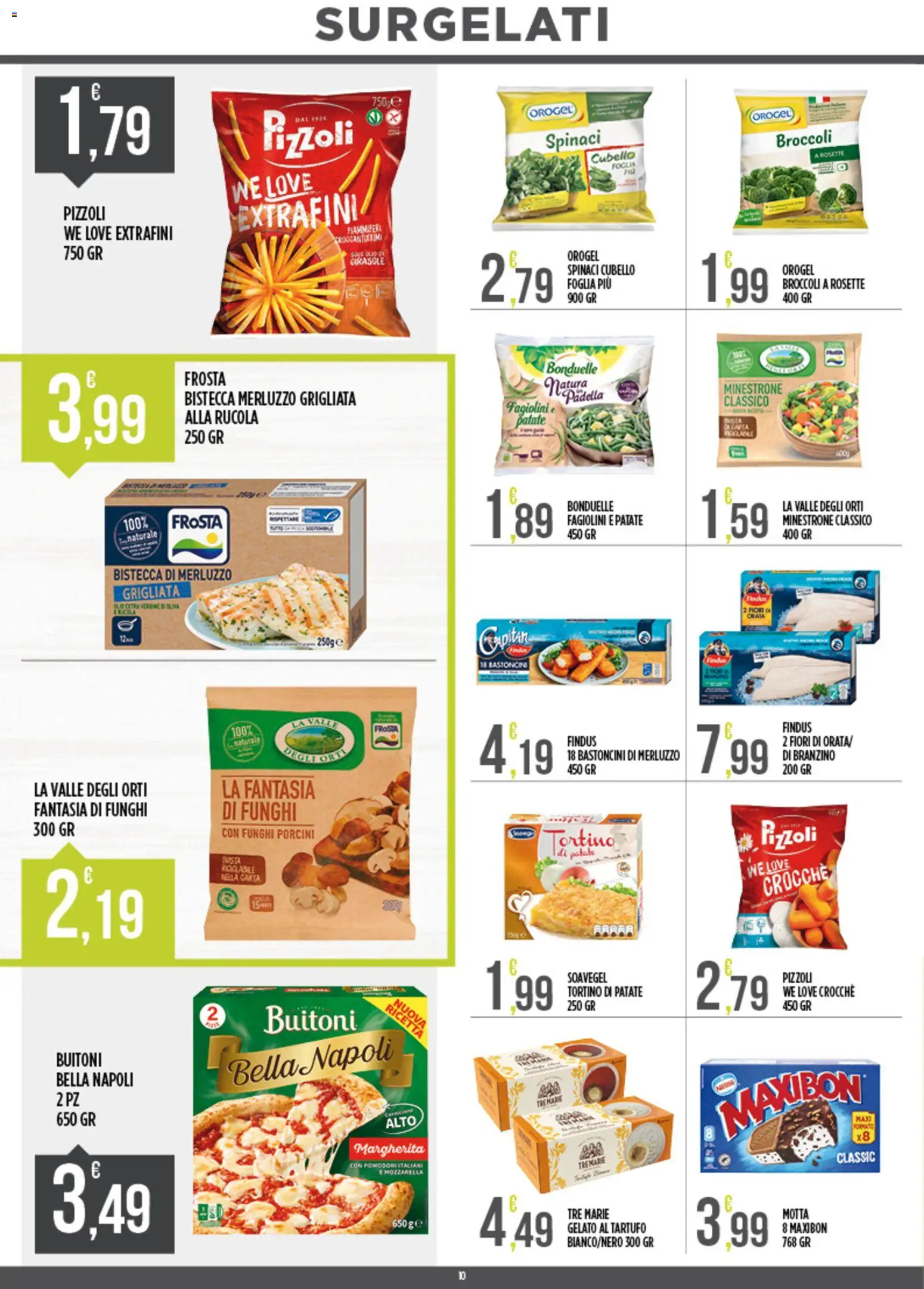 Volantino Euroesse del 05/10/2026 | Pagina: 10 | Prodotti: Rucola, Gelato, Patate, Funghi