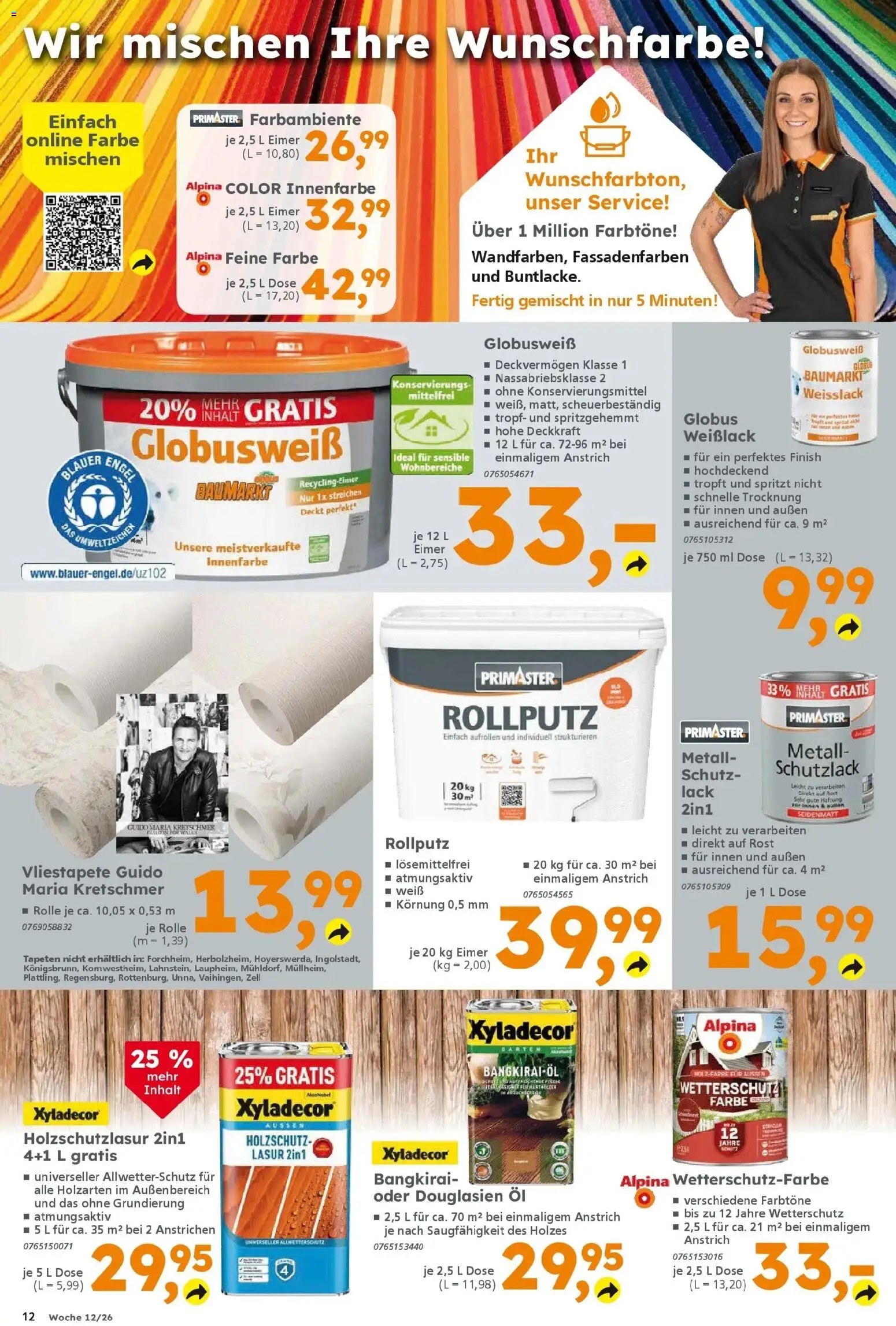 Globus Baumarkt Prospekt Königsbrunn	 – gültig ab 16.03.2026 | Seite: 12 | Produkte: Öl, Finish, Rock