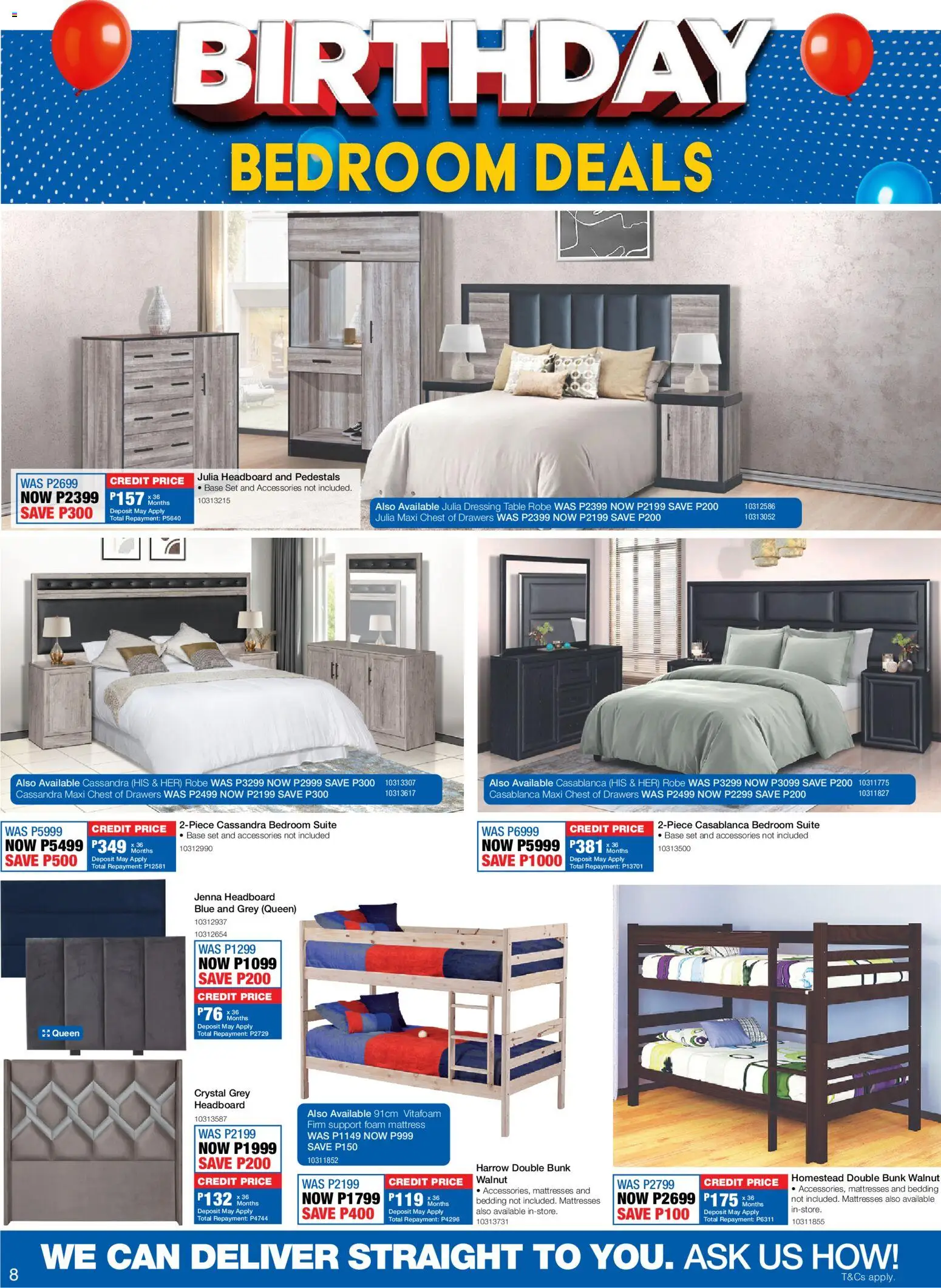 New OK Furniture catalogue – valid from 15.06.2026 | Page: 8 | Products: Chest of drawers, Double bunk, Dressing, Foam