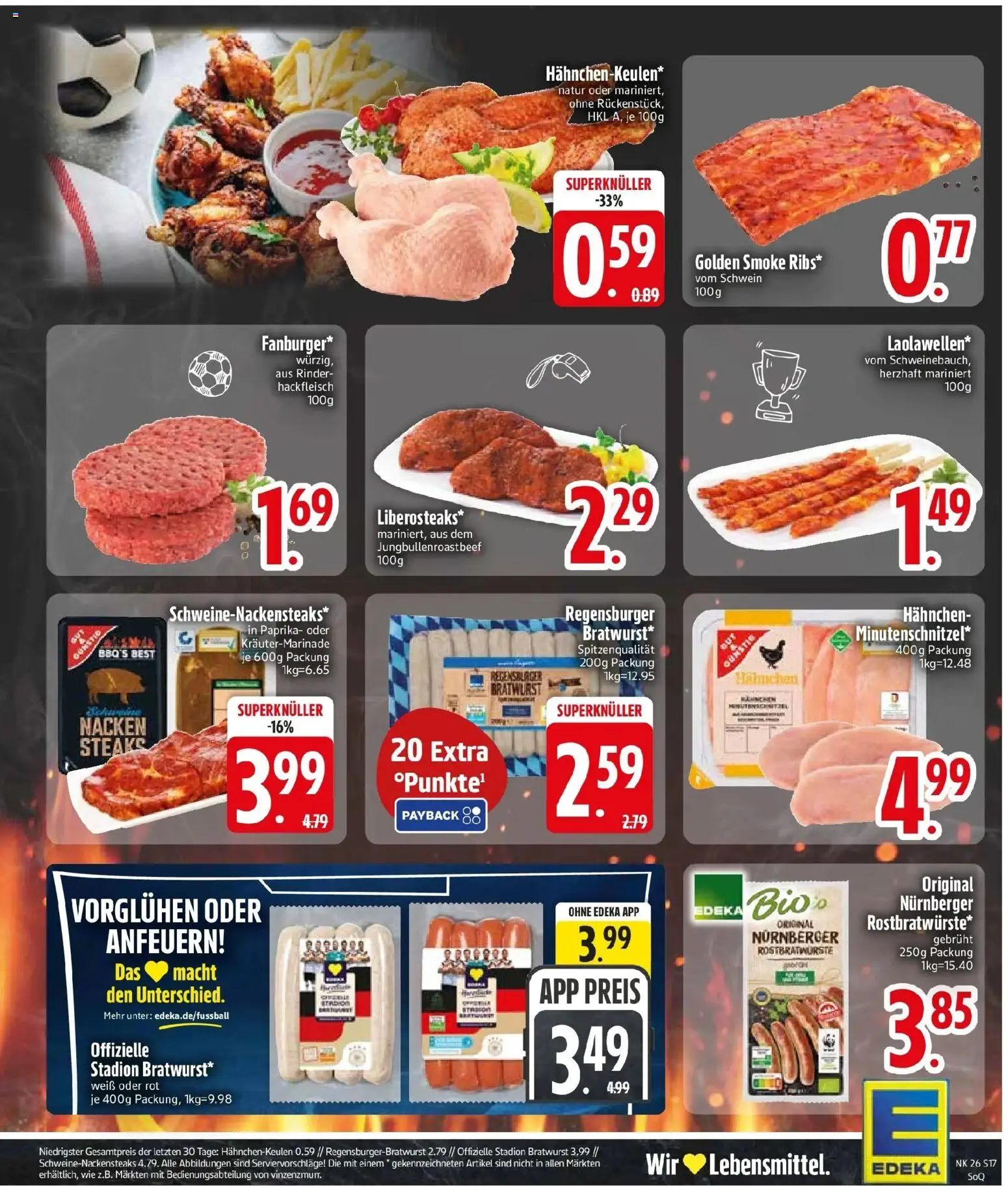 Edeka prospekt München – gültig ab 21.06.2026 | Seite: 21 | Produkte: Bratwurst, Burger, Schnitzel, Steak
