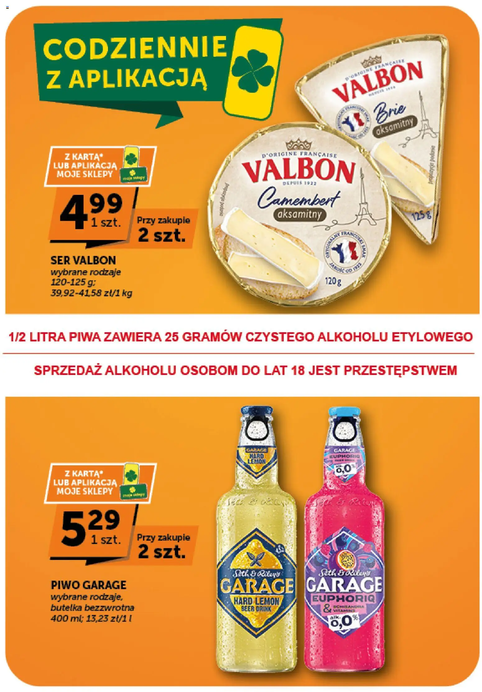 ABC gazetka od 30.07.2026 | Strona: 8 | Produkty: Karta, Piwo Garage, Camembert, Ser