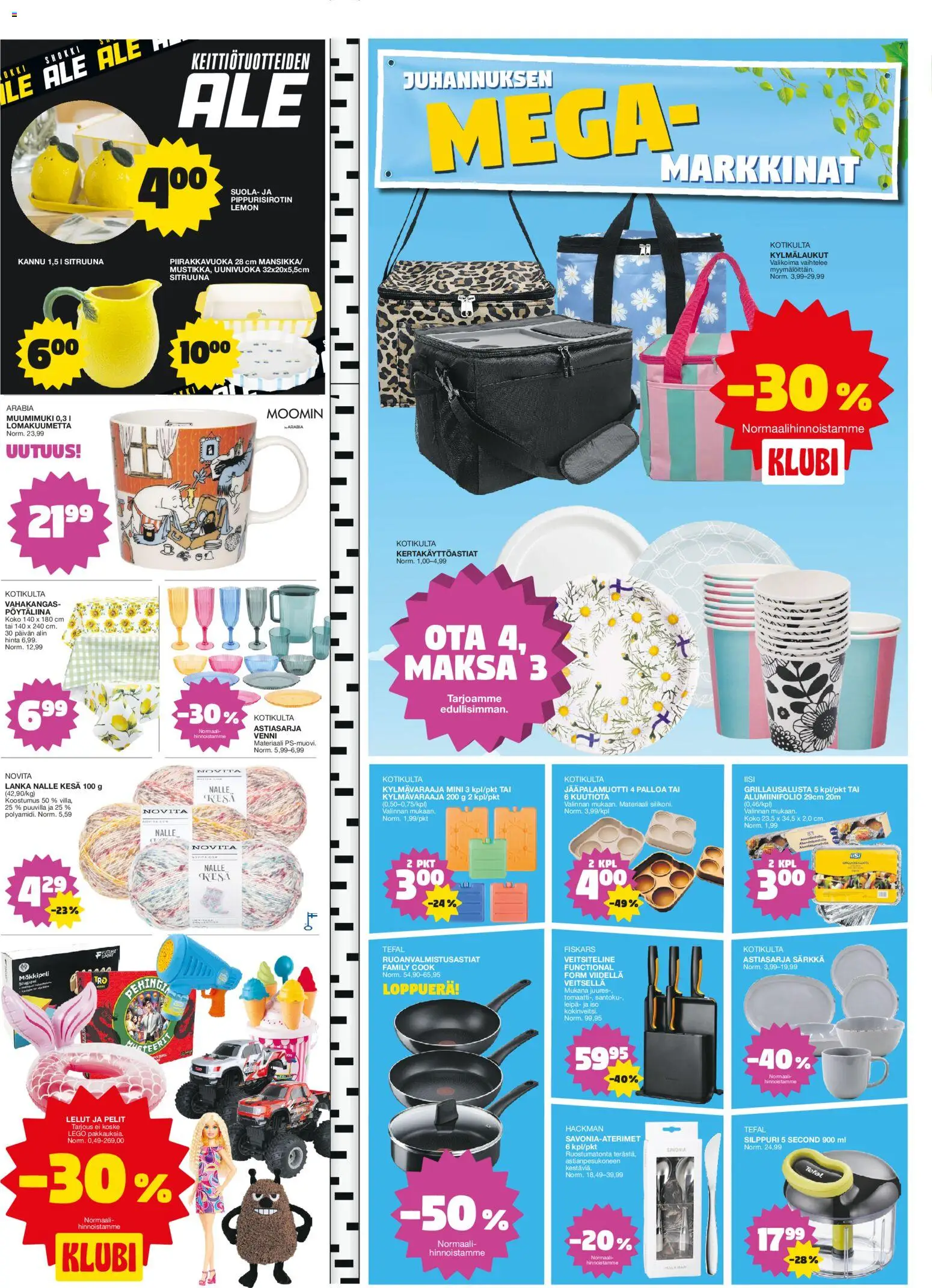 Tokmanni tarjoukset – voimassa 15.06.2026 alkaen | Sivu: 7 | Tuotteet: Silppuri, Uunivuoka, Suola, Leipä