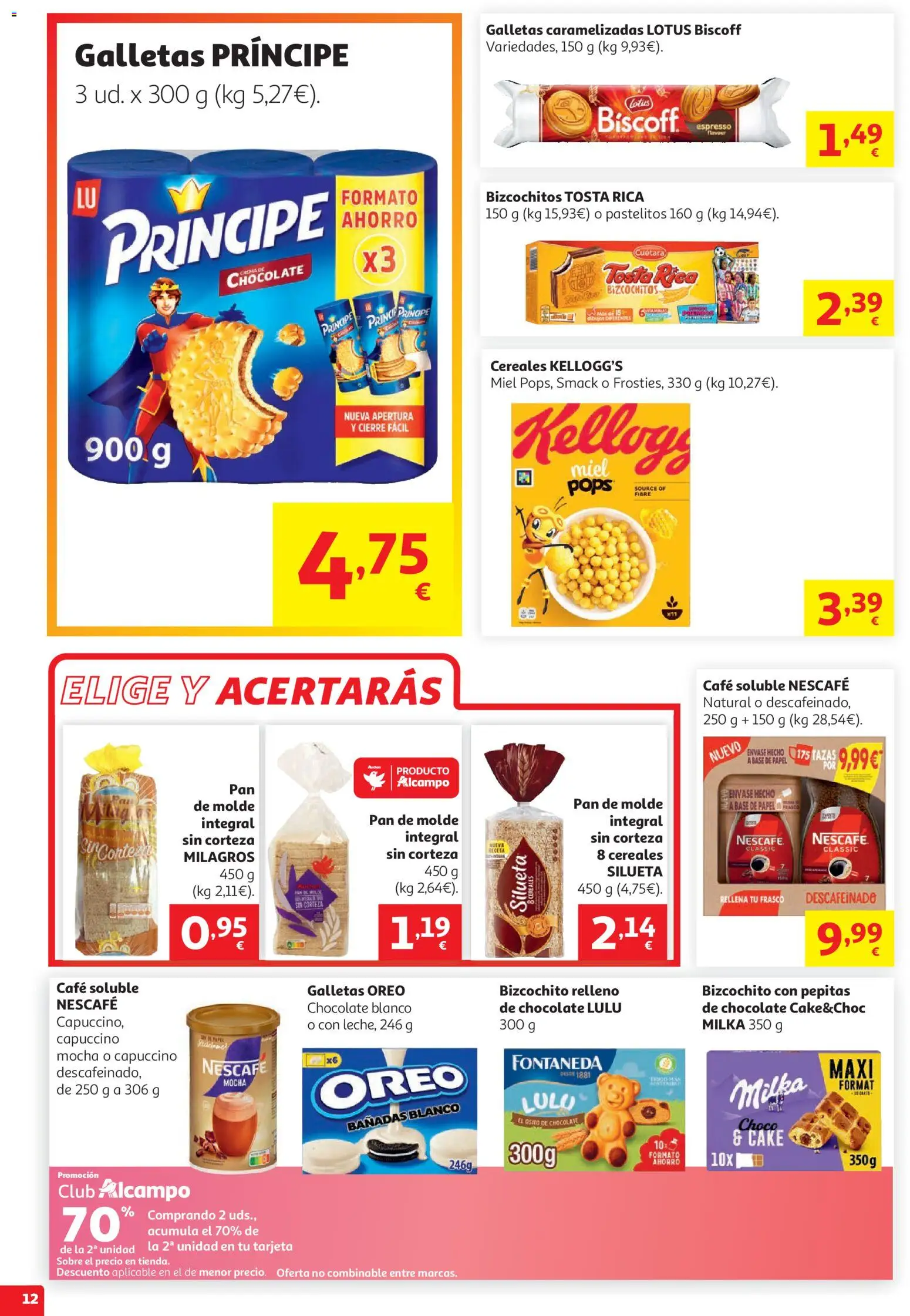 Alcampo Superstore Nacional │ válido desde el 19.05.2026 | Página: 12 | Productos: Café, Chocolate, Galletas, Μηχανή καφέ