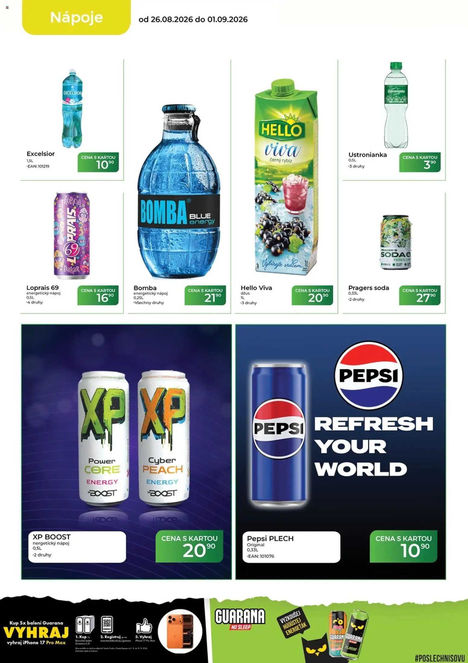 Tamda Foods leták od 26.08.2026 | Strana: 10 | Produkty: Pepsi, Nápoje, Energetický nápoj, Plech