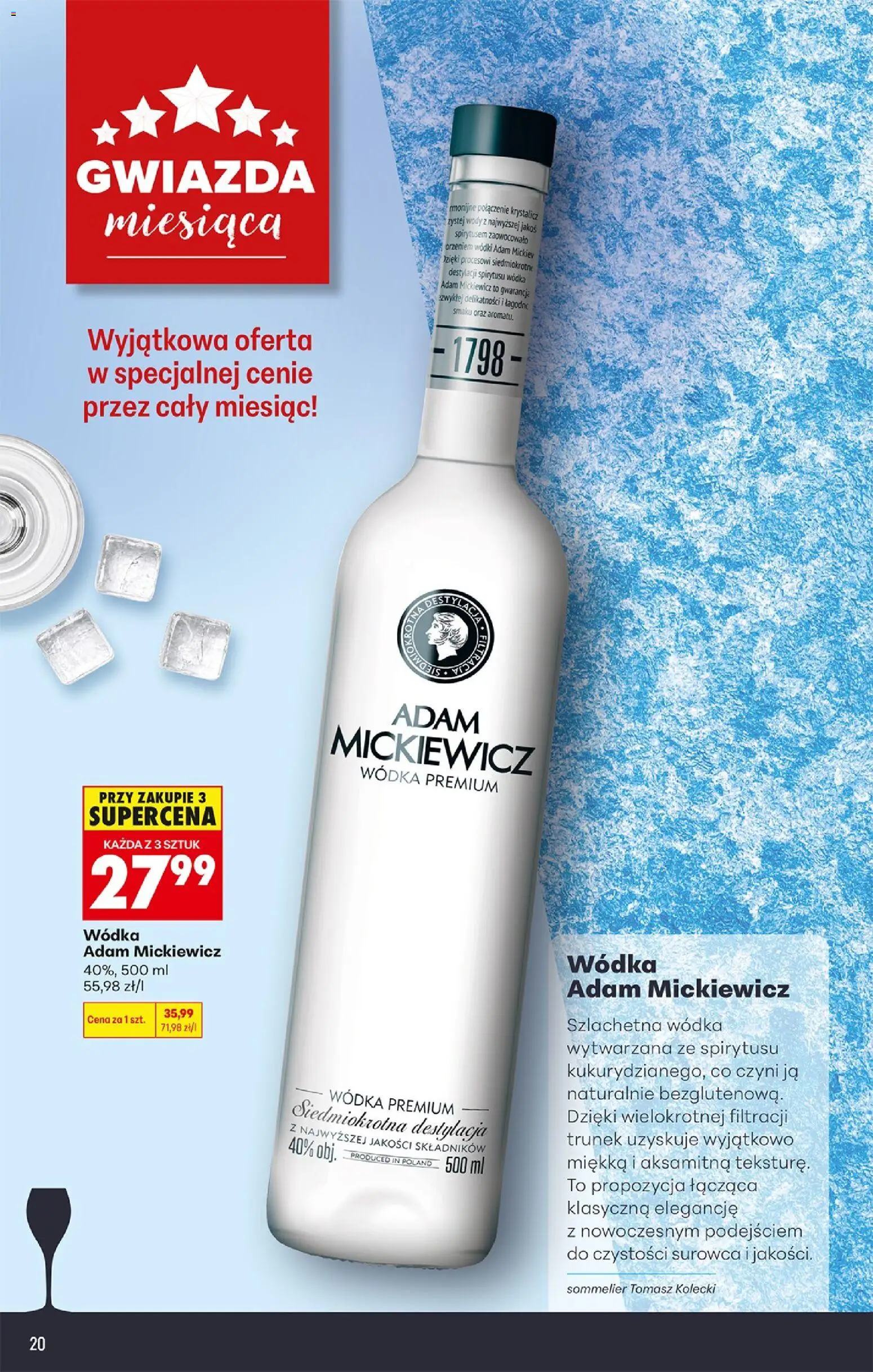 Biedronka gazetka - Czas na toast od 04.05.2026 | Strona: 20 | Produkty: Vodka, Wódka