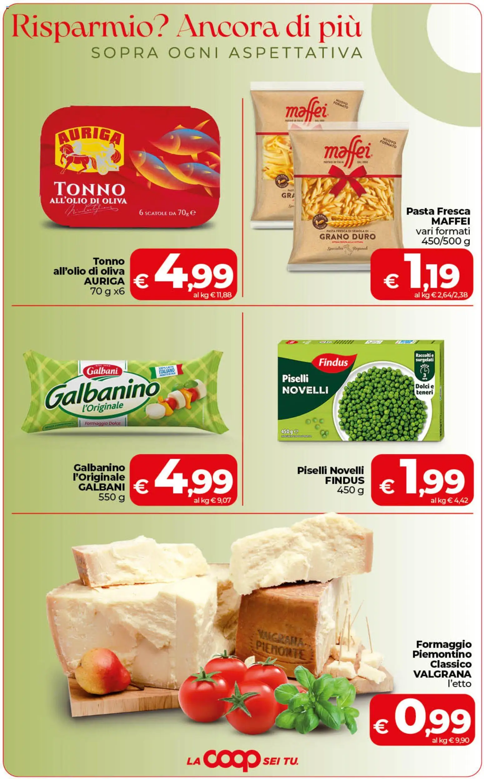 Volantino COOP del 13/10/2026 | Pagina: 3 | Prodotti: Piselli, Tonno, Dolci, Semola
