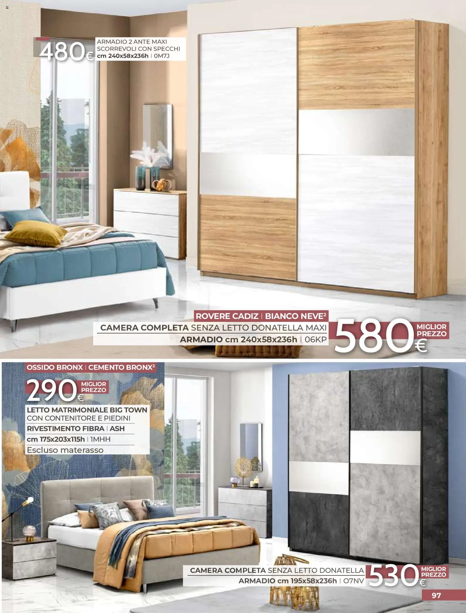 Volantino Mondo Convenienza del 01/09/2026 | Pagina: 99 | Prodotti: Contenitore, Letto, Materasso, Cemento