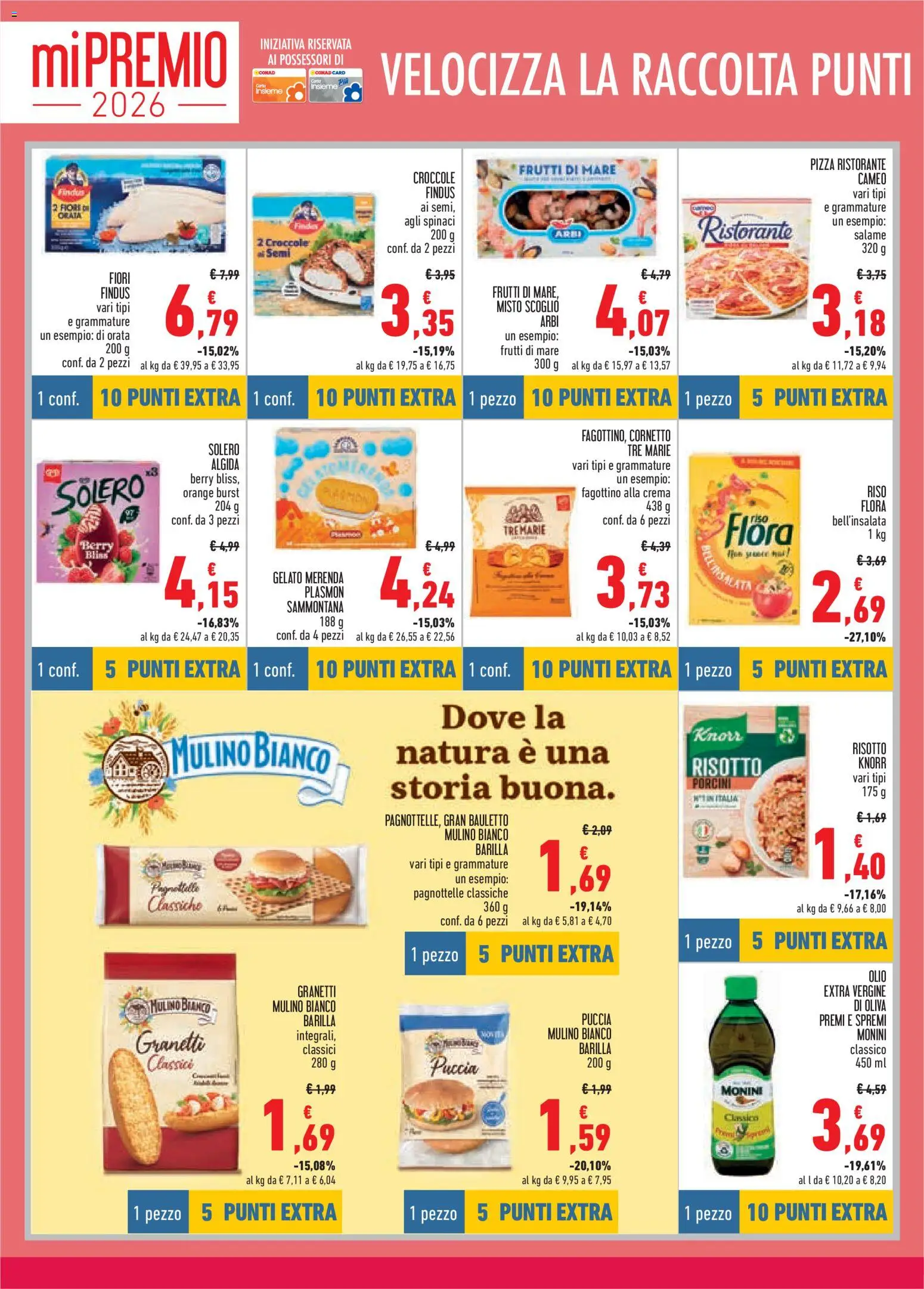 Volantino Conad del 13/08/2026 | Pagina: 6 | Prodotti: Cornetto, Gelato, Olive, Fiori
