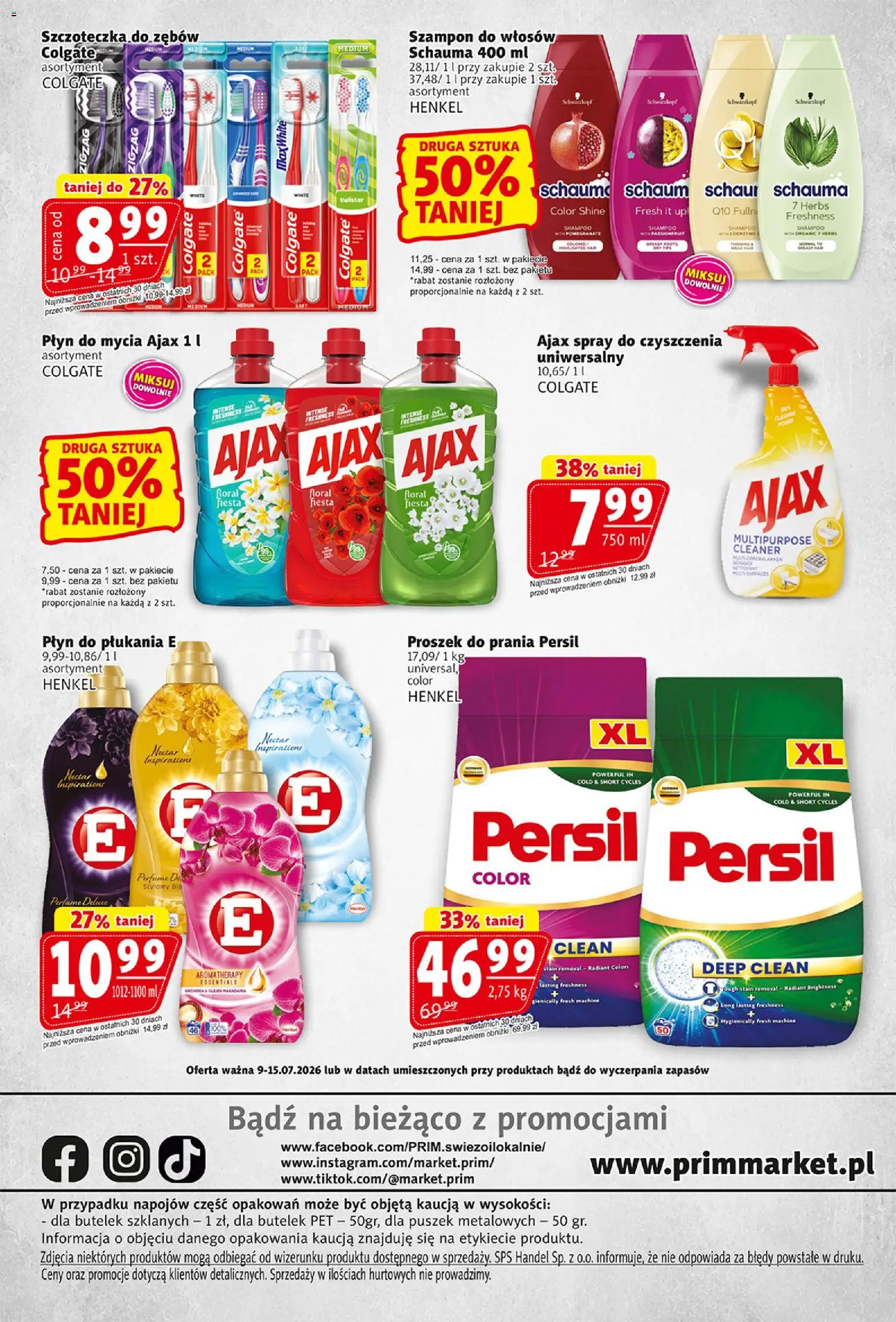 Prim Market gazetka od 09.07.2026 | Strona: 16 | Produkty: Persil, Cleaner, Szampon, Proszek do prania