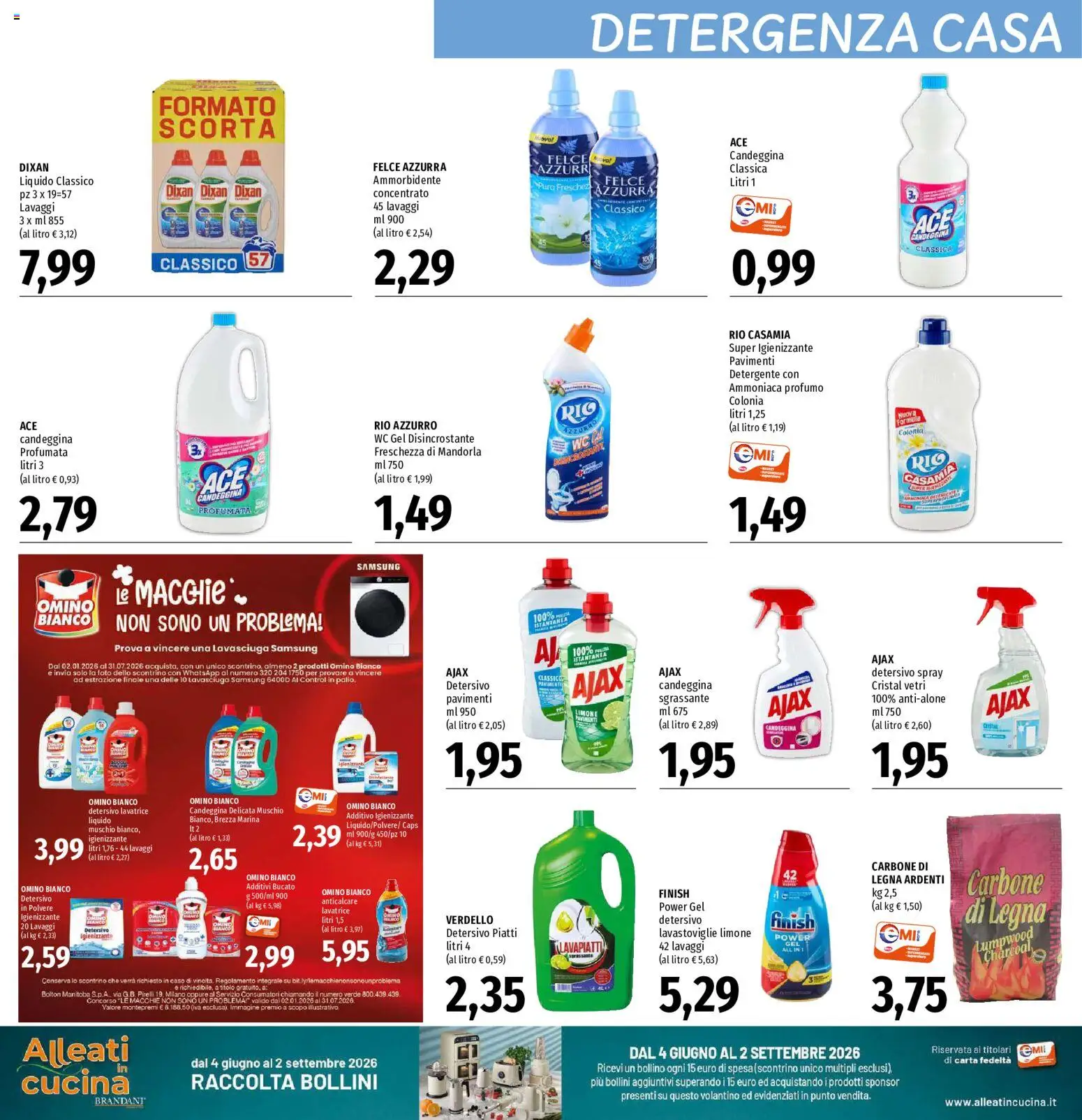Volantino EMI del 02/07/2026 | Pagina: 18 | Prodotti: Candeggina, Lavatrice, WC, Profumo