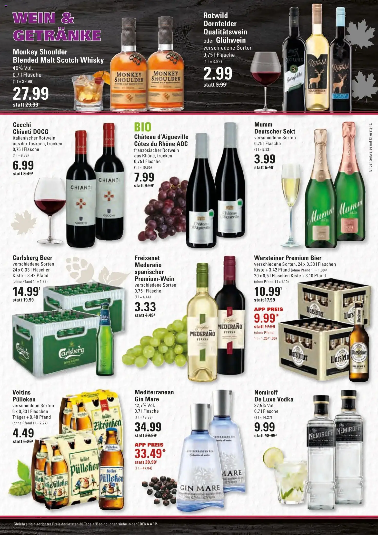 Edeka Prospekt Hamburg (ab 26.10.2026) » Angebote Online | Seite: 15 | Produkte: Wein, Vodka, Gin, Zitronen