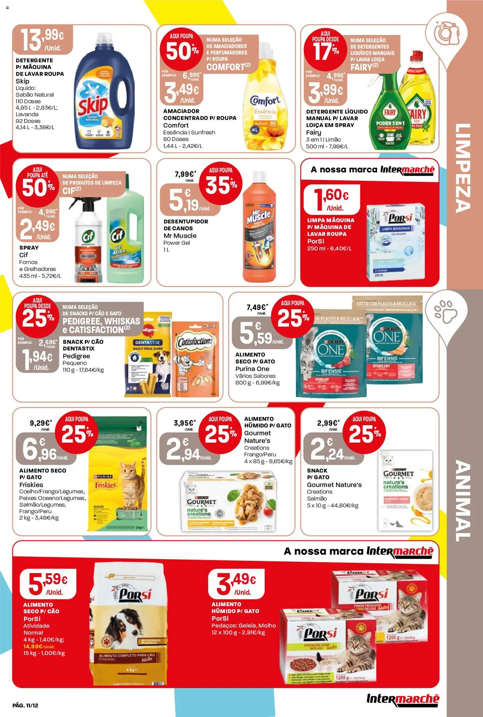 Intermarché folheto Mini │ válido de 15/10/2026 | Página: 11 | Produtos: Purina one, Croquetes, Produtos de limpeza, Sabão