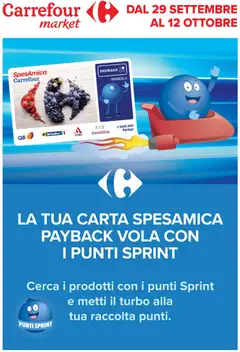 Anteprima del volantino Carrefour volantino Market - Punti Sprint Payback valido a partire dal 29/09/2026