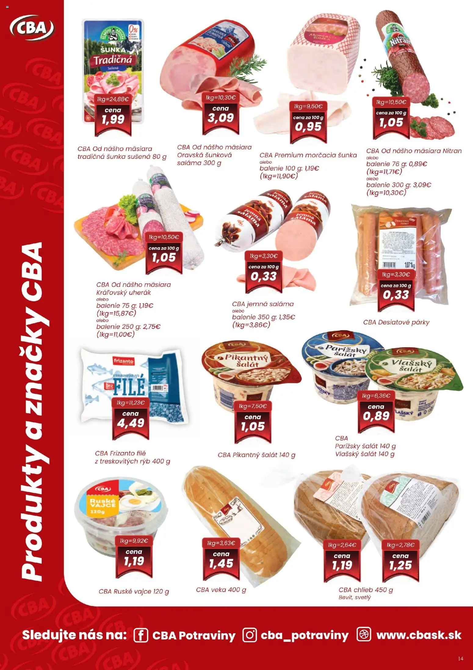 Nové CBA Komfos akcie – leták je platný od 02.07.2026 | Strana: 14