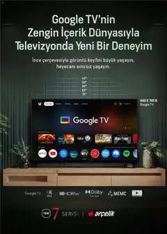 01 Ağustos 2026 tarihinden itibaren geçerli olan Arçelik kataloğu önizlemesi | Sayfa: 77 | Ürünler: TV, Video