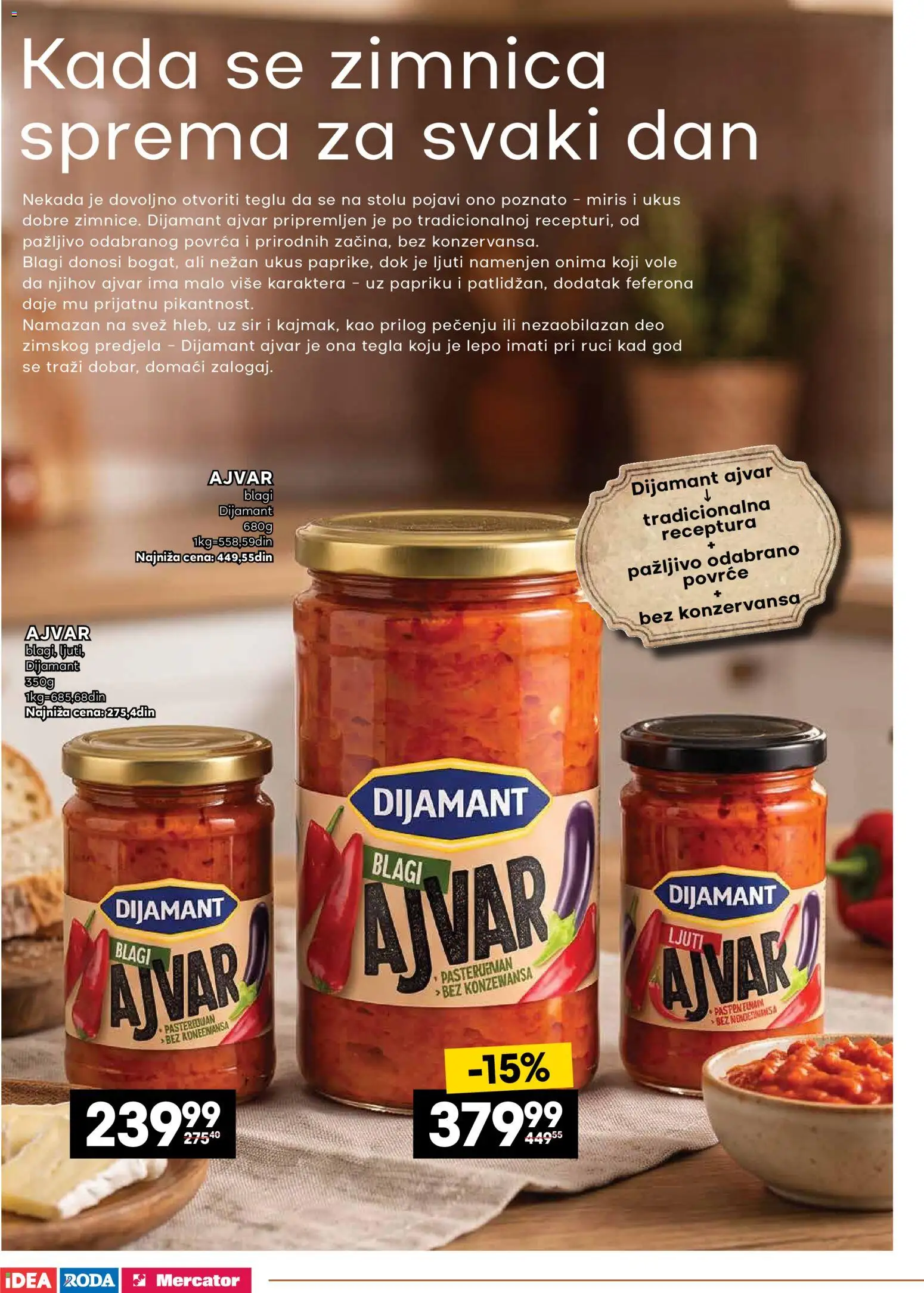 Mercator katalog - važi od 14.09.2026 | Strana: 10 | Proizvode: Ajvar, Miris, Sir, Tegla