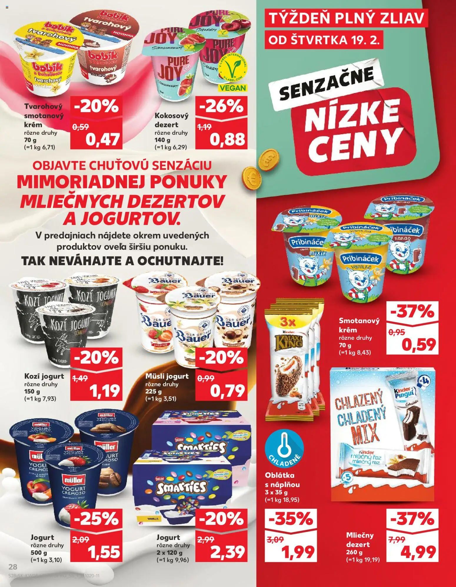 Kaufland SK akciós ujság - amely érvényes a következő dátumtól: 2026.02.19. | Oldal: 28 | Termékek: Vegán