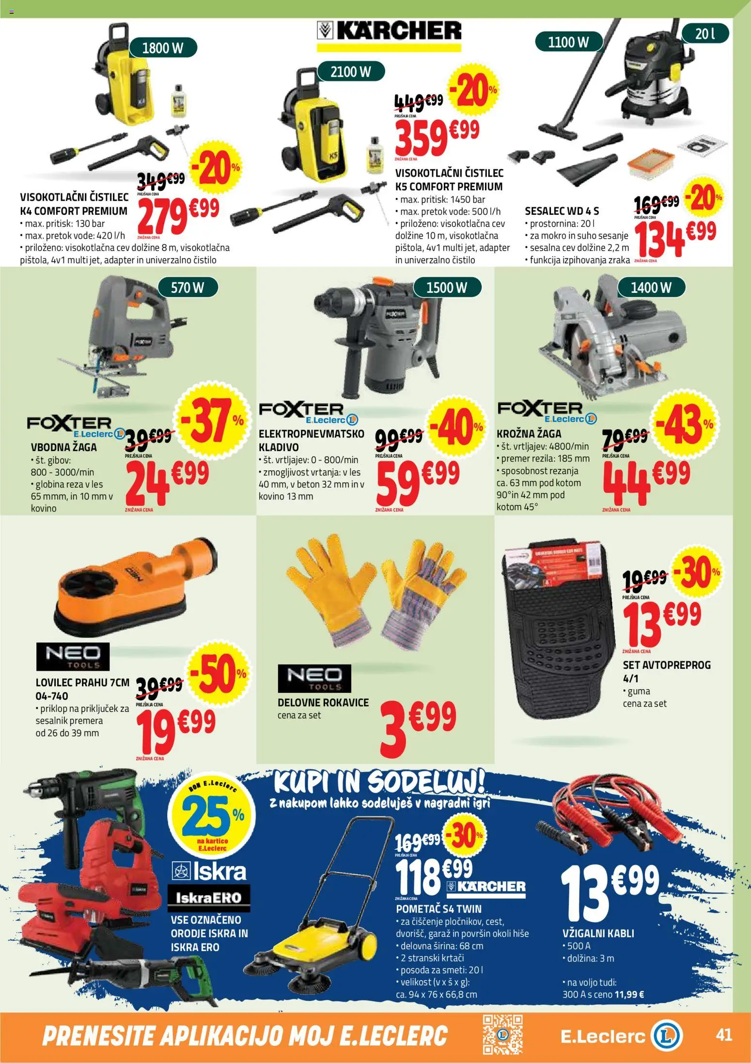 Novi E.leclerc katalog ponudbe – veljaven od 09.09.2026 | Stran: 41 | Izdelki: Adapter, Sesalec, Sesalnik, Kladivo
