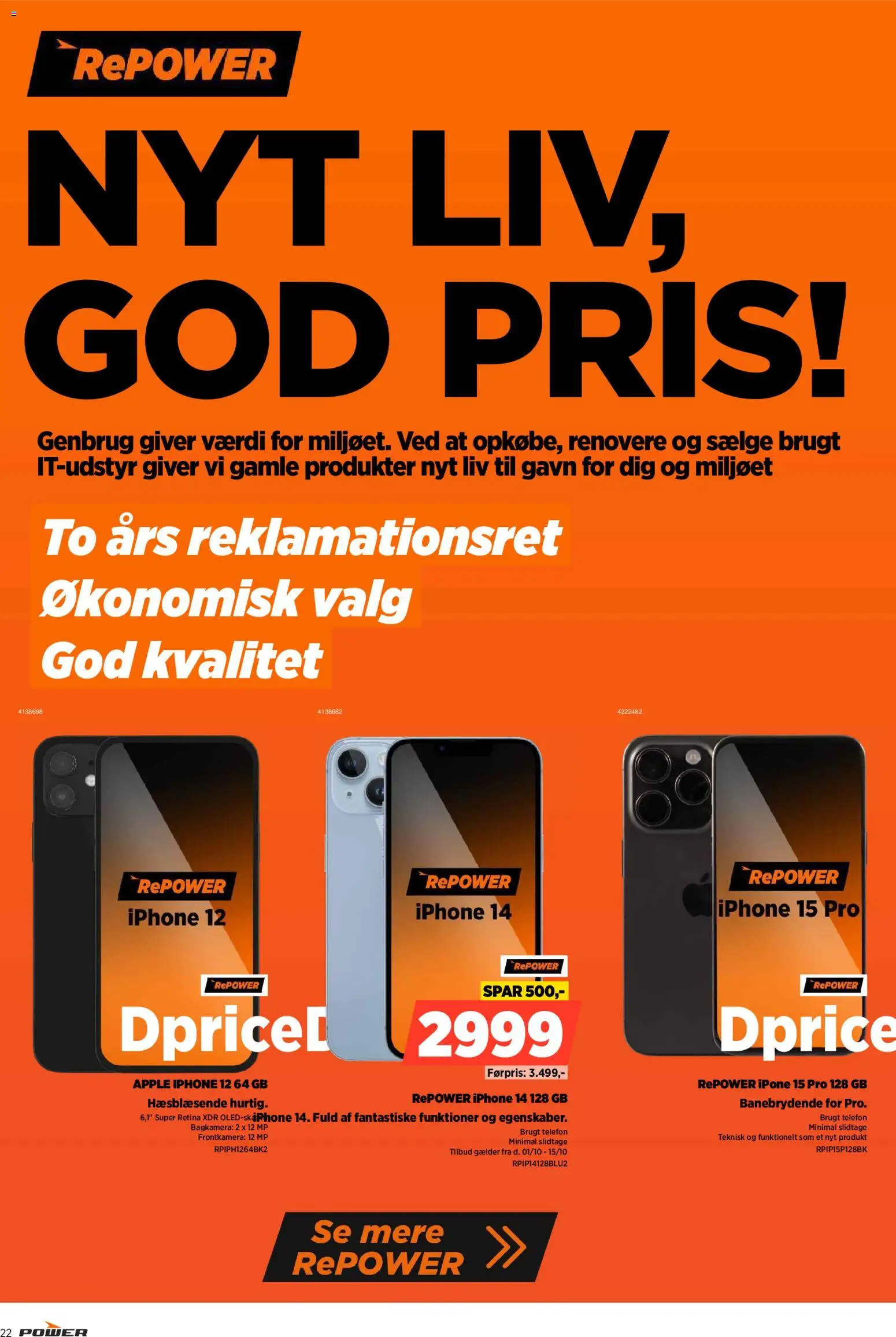 Power tilbudsavis – gyldig fra 02/10/2026 | Side: 22 | Produkter: Telefon, Søm